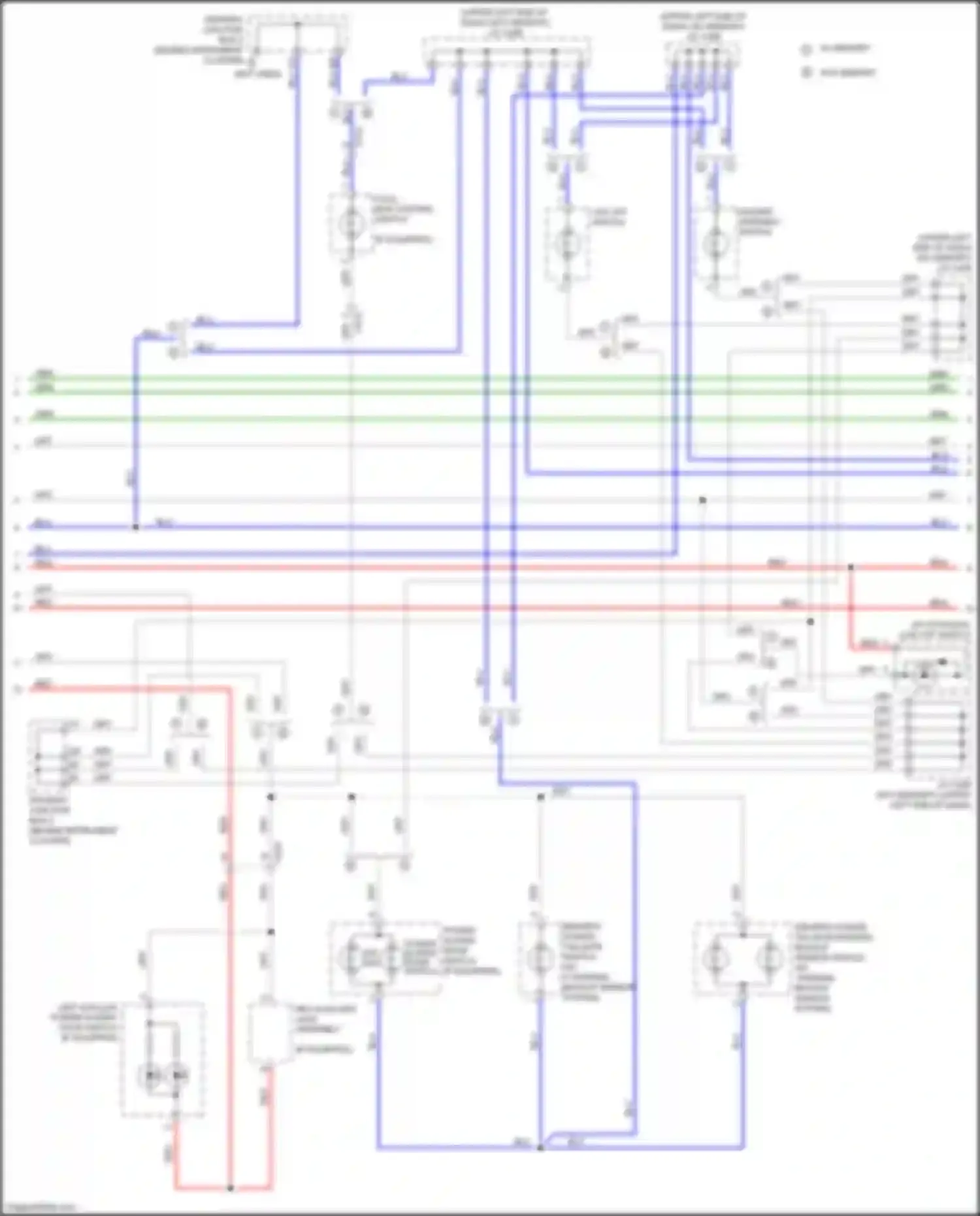 Wiring diagram left b-pillar power sliding door switch for Honda Odyssey V (2013-2017) (1 of 1)