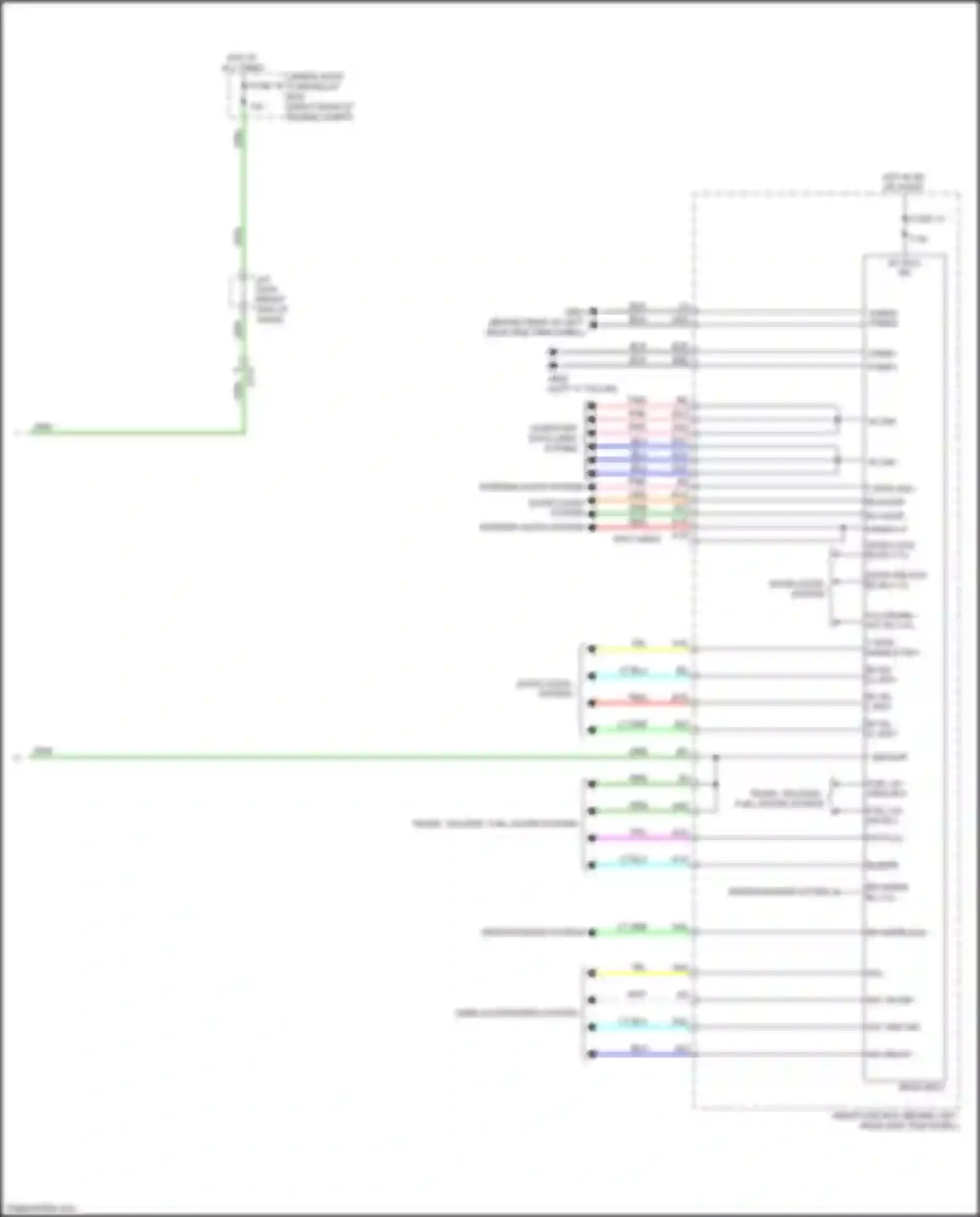 Wiring diagram left "c" pillar) for Honda Odyssey V (2013-2017) (1 of 17)
