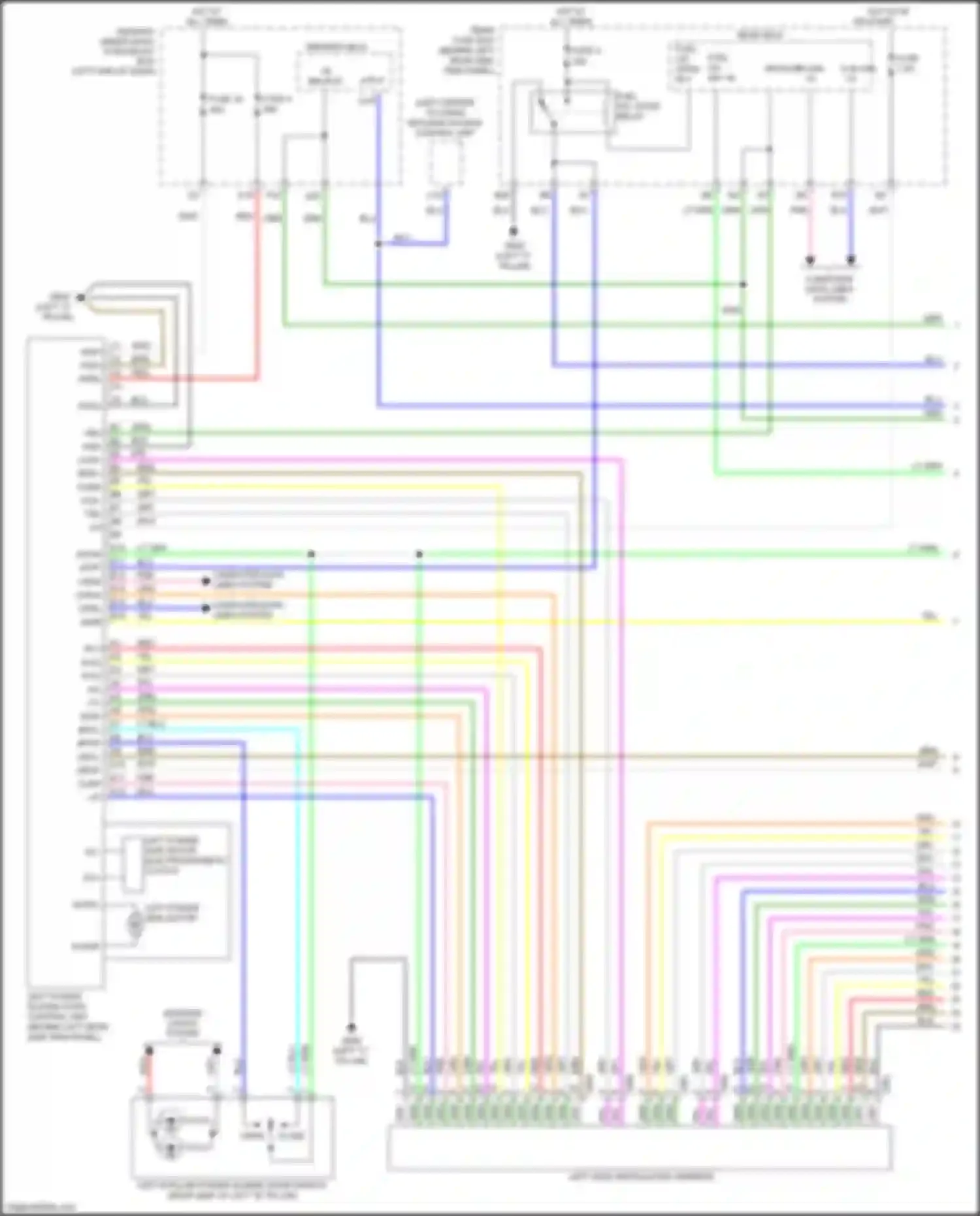 Wiring diagram left power side motor electromagnetic clutch for Honda Odyssey V (2013-2017) (1 of 1)