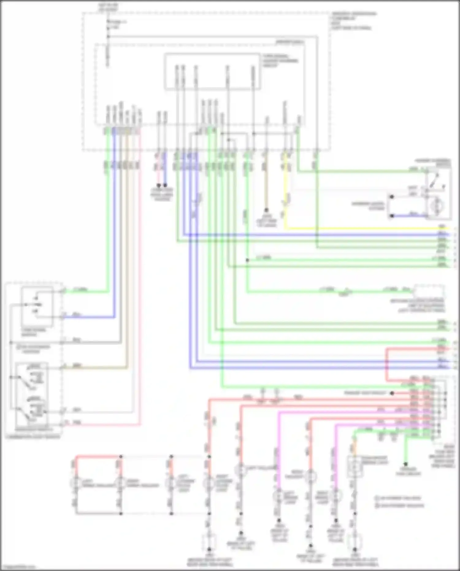 Wiring diagram left taillight for Honda Odyssey V (2013-2017) (1 of 2)