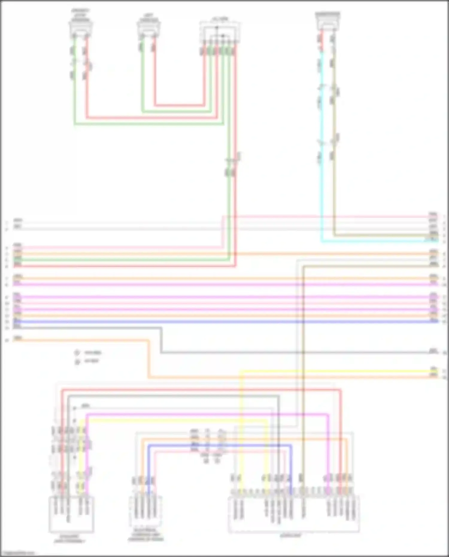 Wiring diagram left tweeter for Honda Odyssey V (2013-2017) (4 of 4)