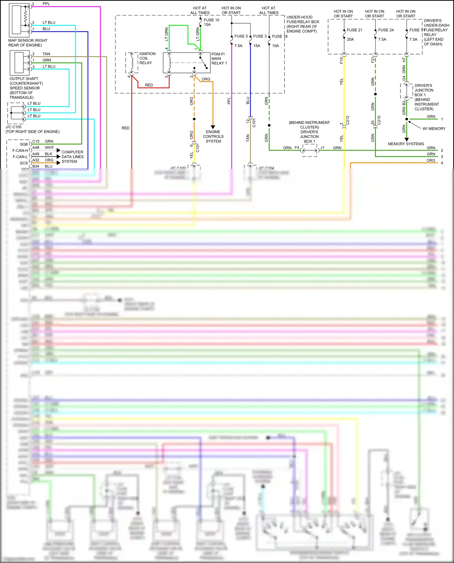 Wiring diagram lt blu for Honda Odyssey V (2013-2017) (99 of 133)
