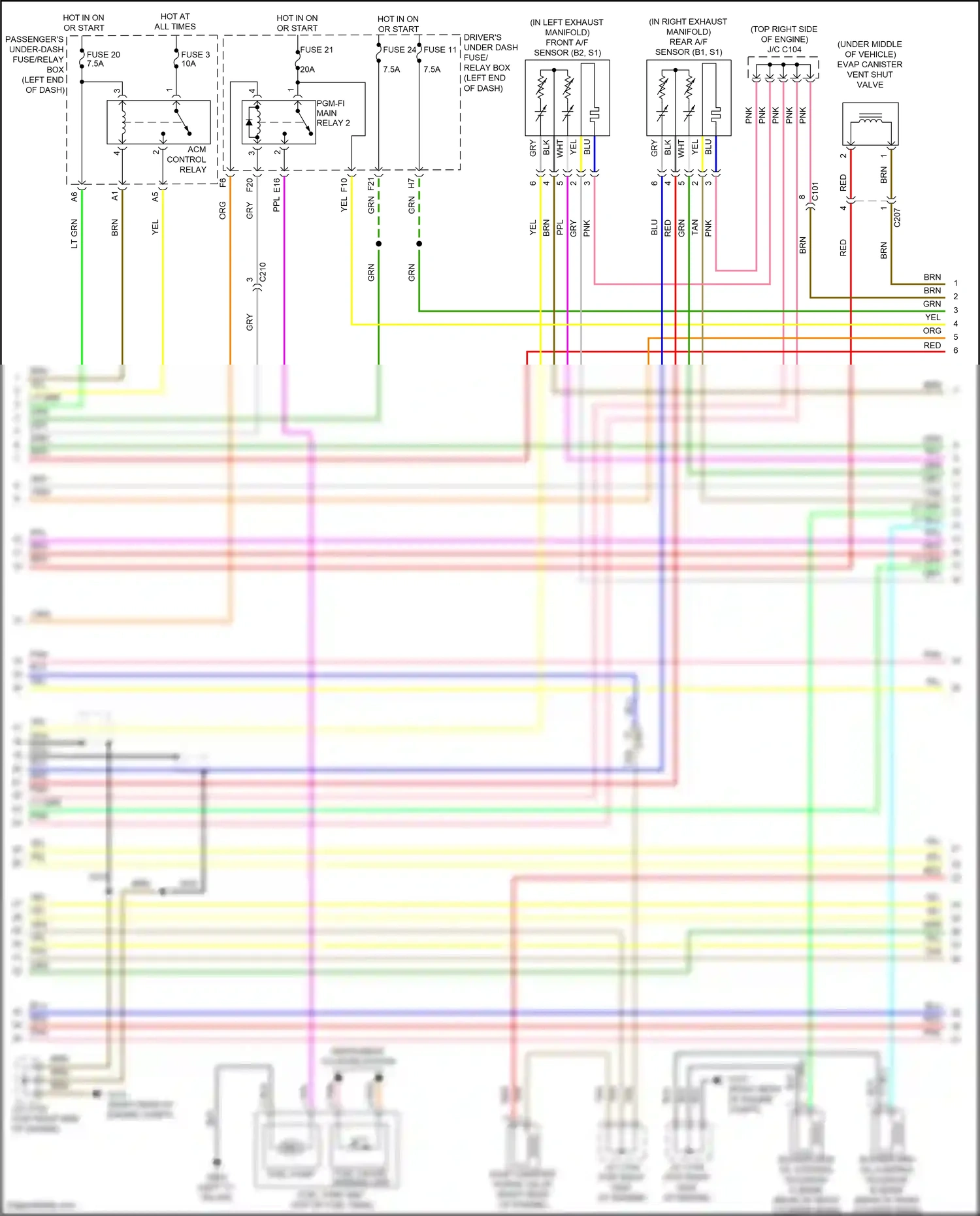 Wiring diagram lt blu for Honda Odyssey V (2013-2017) (128 of 133)
