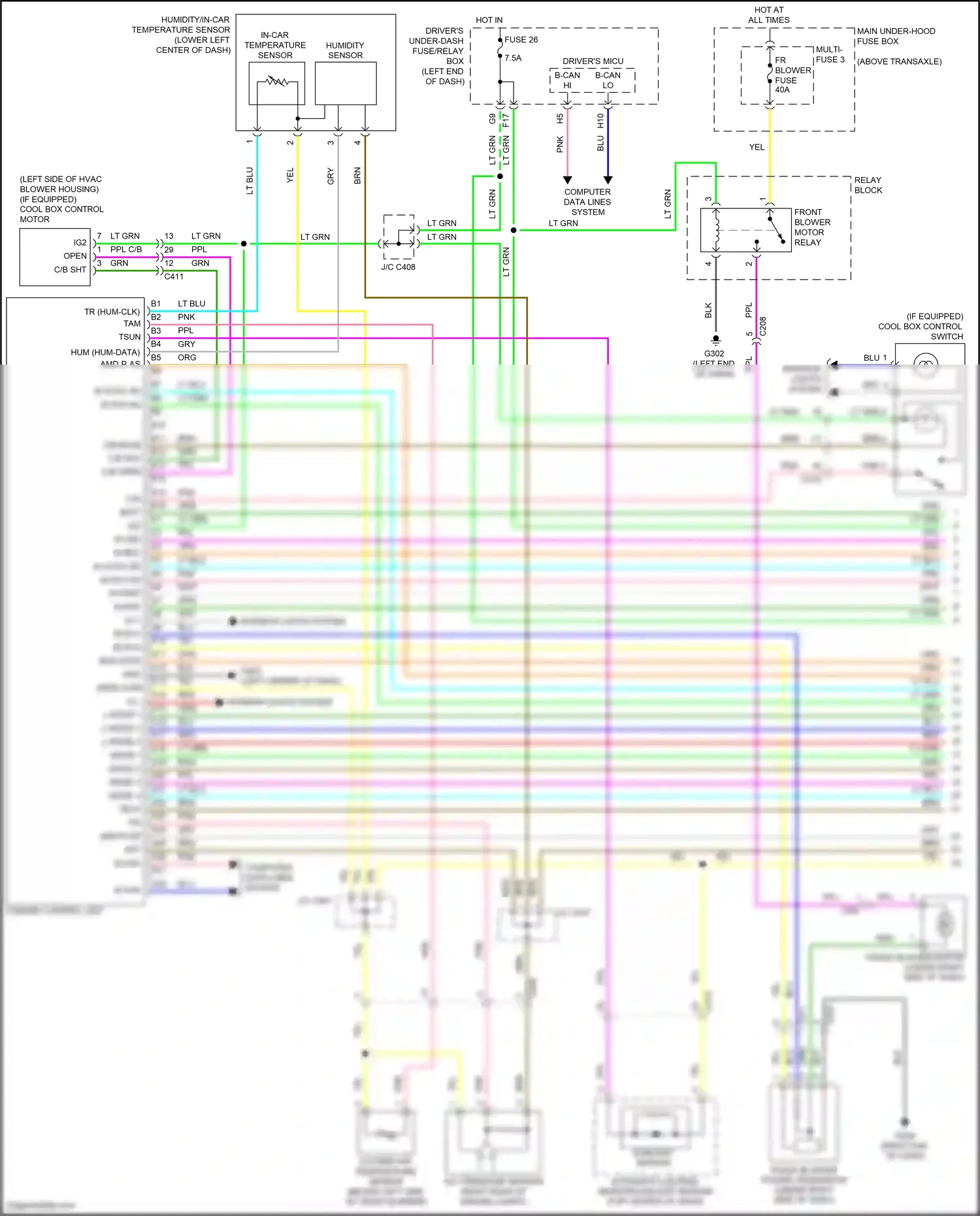 Wiring diagram m-vent for Honda Odyssey V (2013-2017) (3 of 6)
