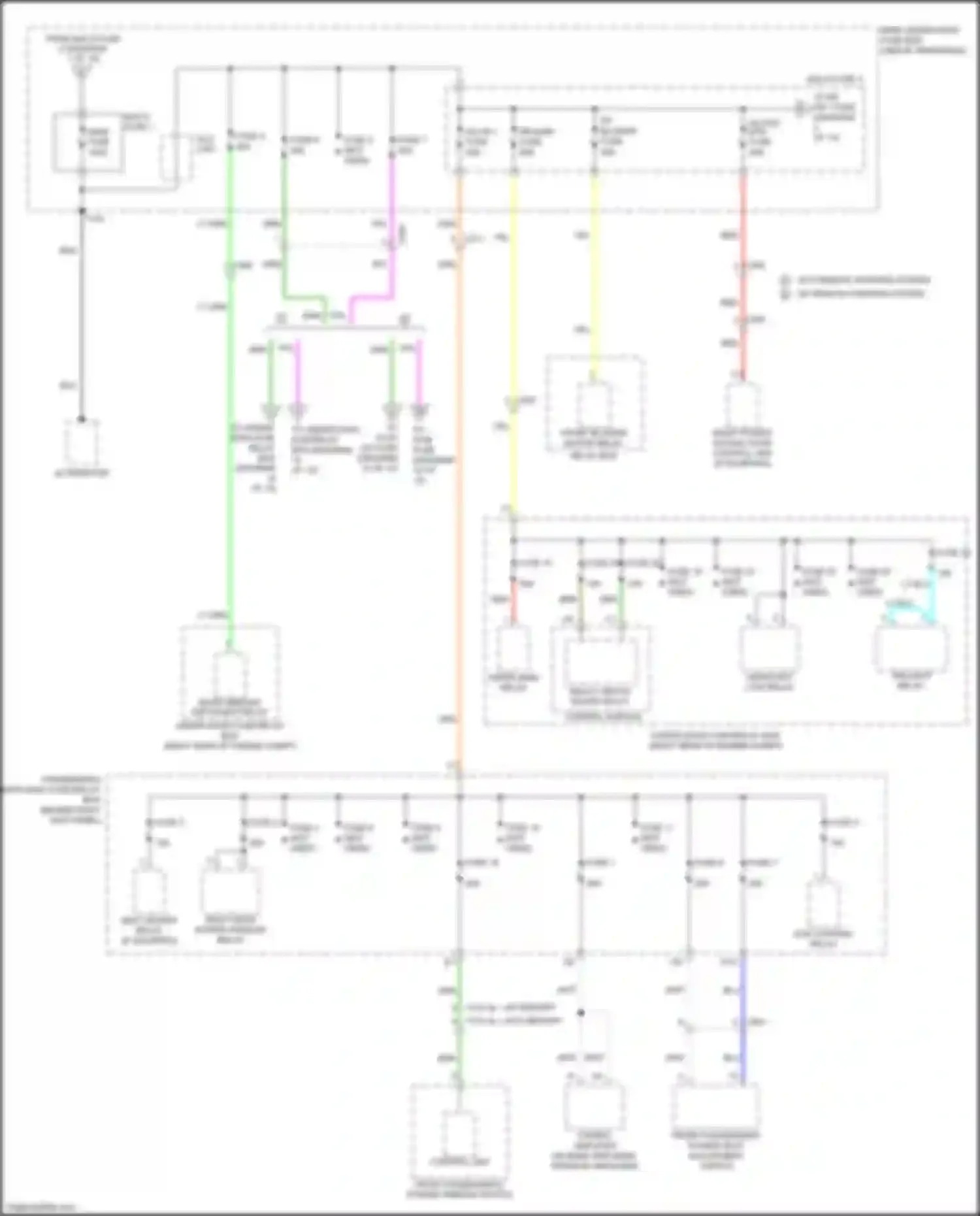 Wiring diagram main under- hood fuse box for Honda Odyssey V (2013-2017) (5 of 30)