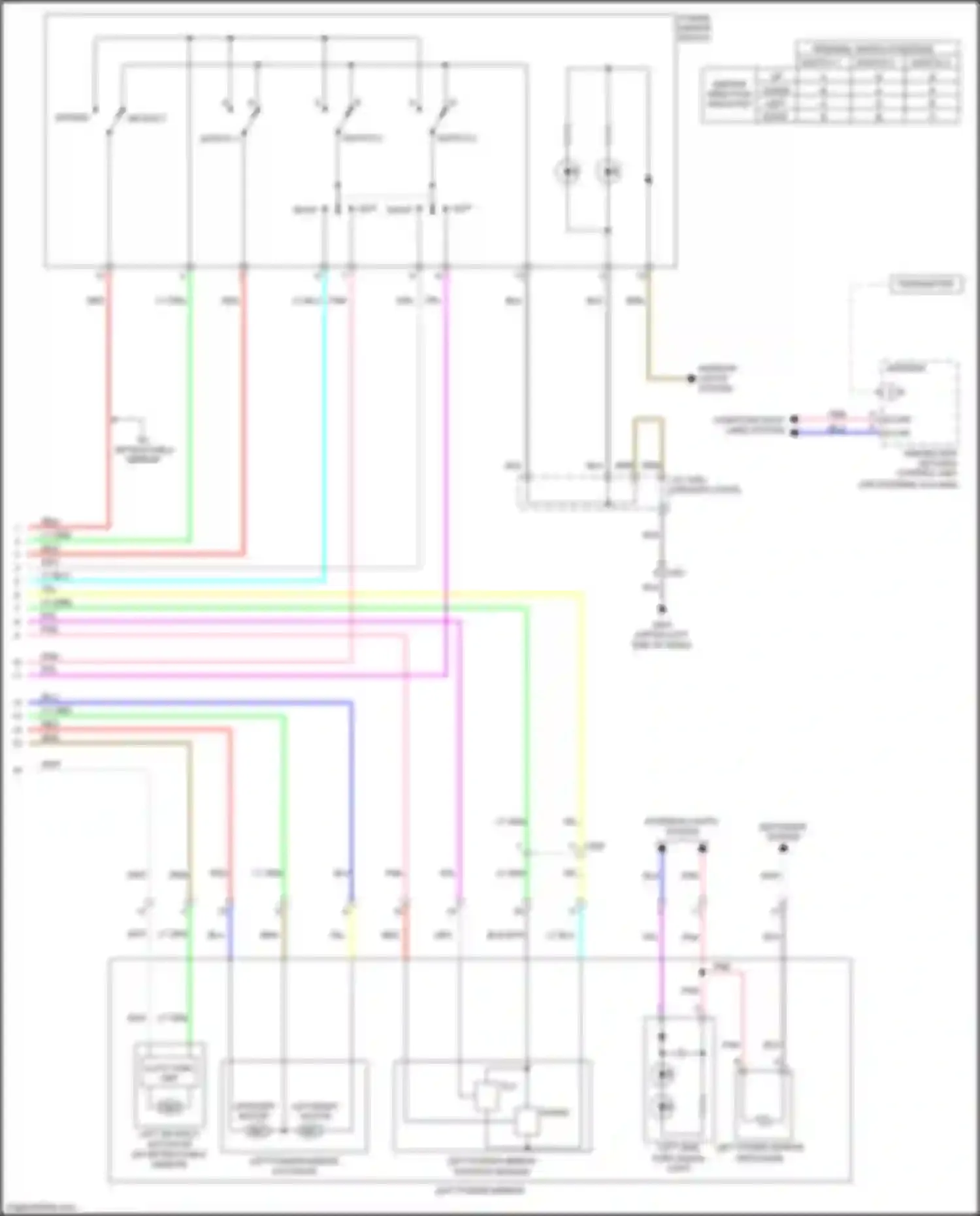 Wiring diagram mirror direction selected for Honda Odyssey V (2013-2017) (1 of 2)