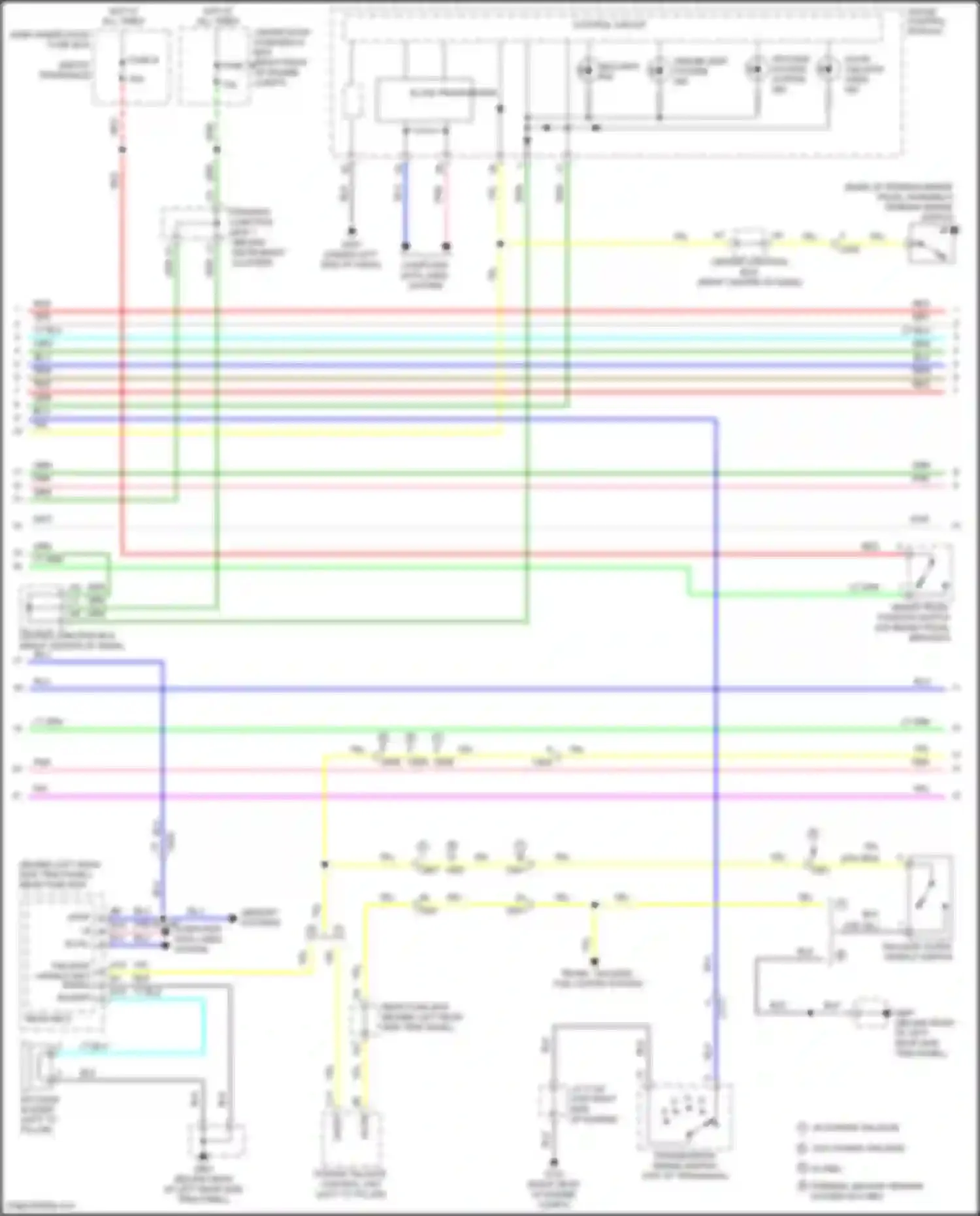 Wiring diagram power tailgate control unit for Honda Odyssey V (2013-2017) (2 of 12)