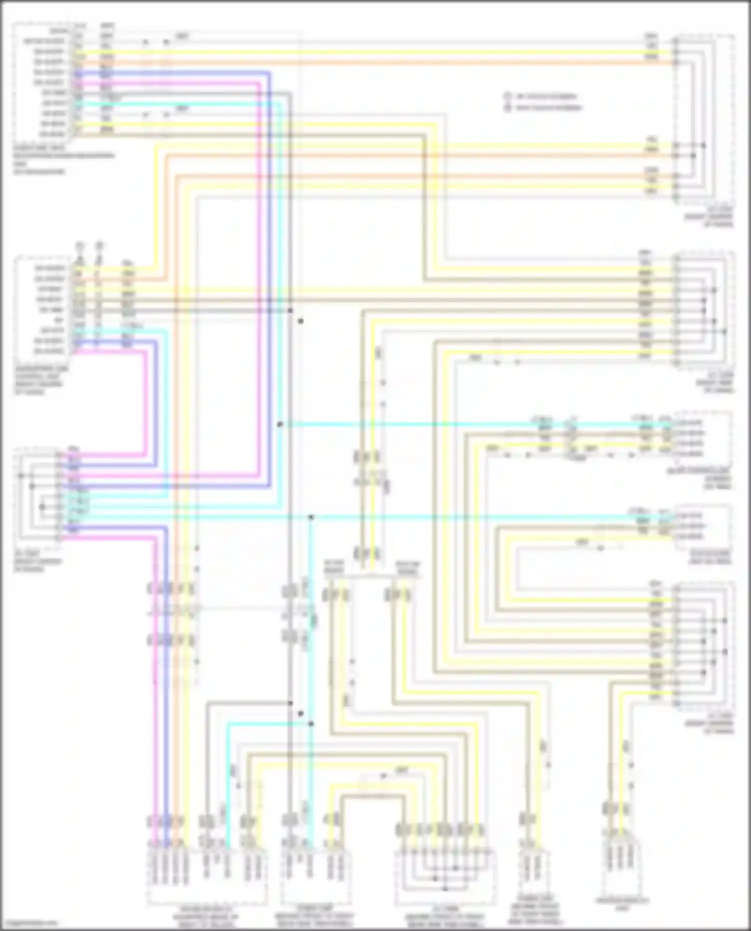 Wiring diagram rear controller, screen for Honda Odyssey V (2013-2017) (11 of 14)