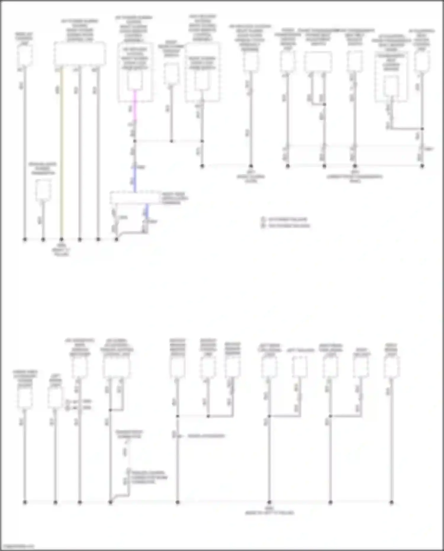 Wiring diagram right rear power window switch for Honda Odyssey V (2013-2017) (1 of 3)