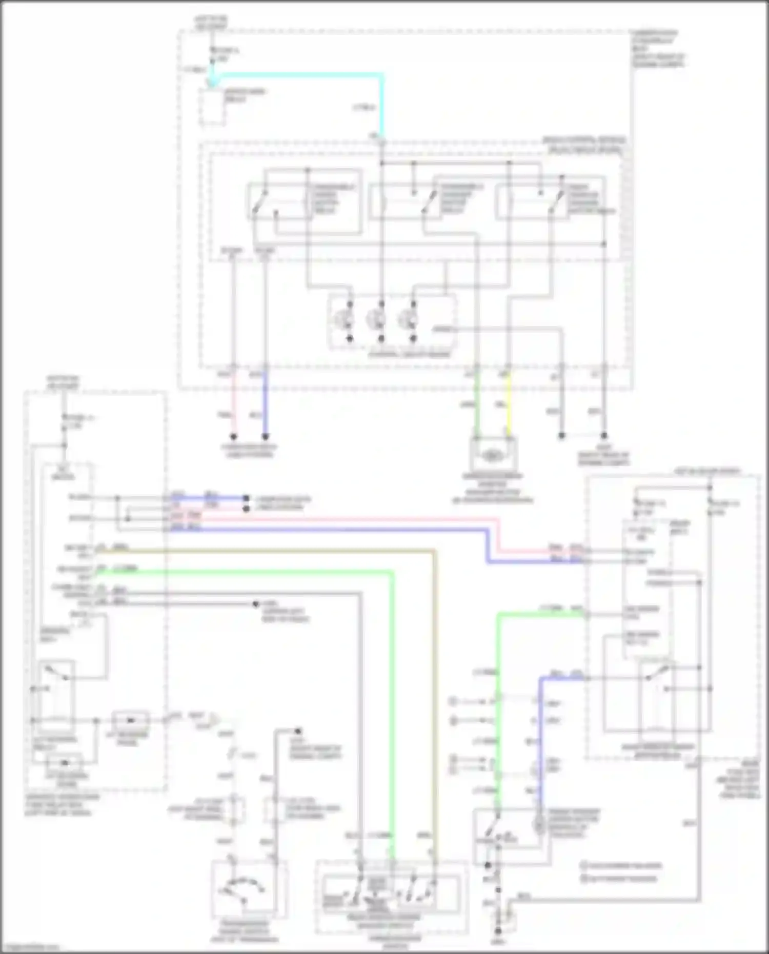 Wiring diagram rr wip int sw for Honda Odyssey V (2013-2017) (2 of 2)