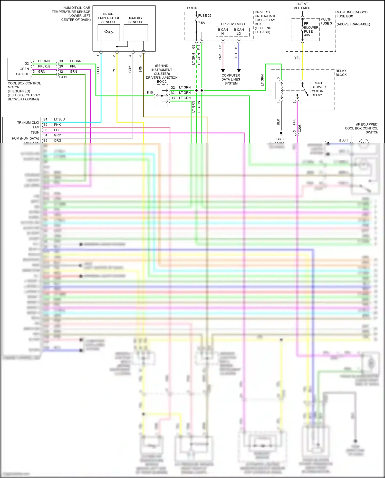 Honda Odyssey V (2013-2017) sens-com wiring diagram  (1 of 8)