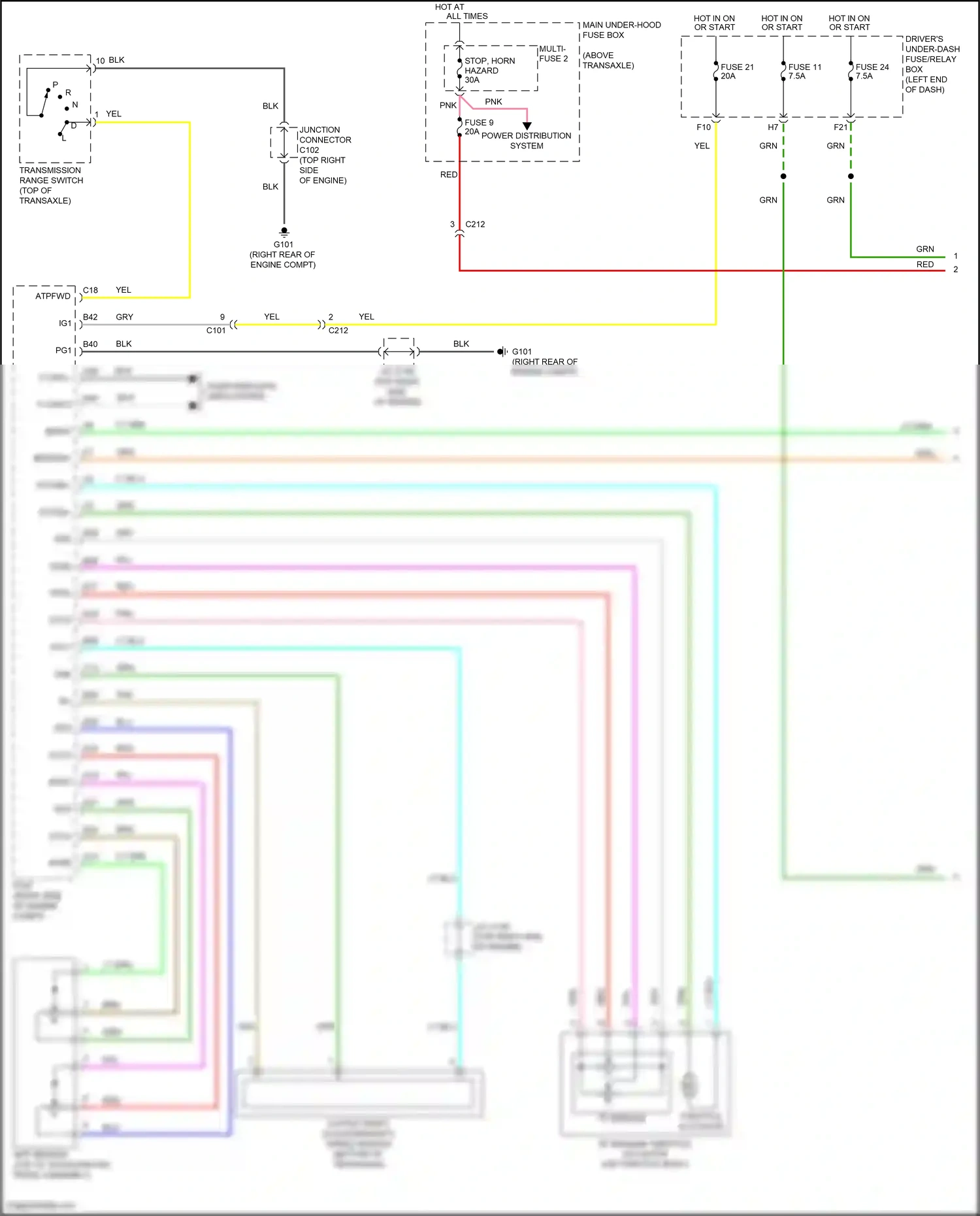 Wiring diagram tan for Honda Odyssey V (2013-2017) (2 of 12)