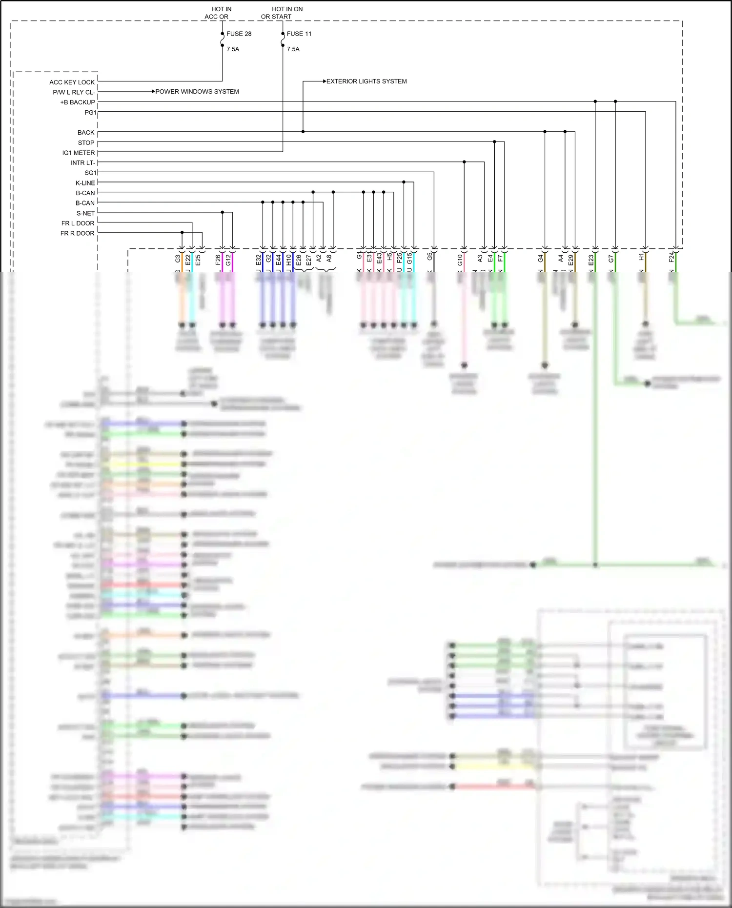 Wiring diagram used) for Honda Odyssey V (2013-2017) (1 of 3)