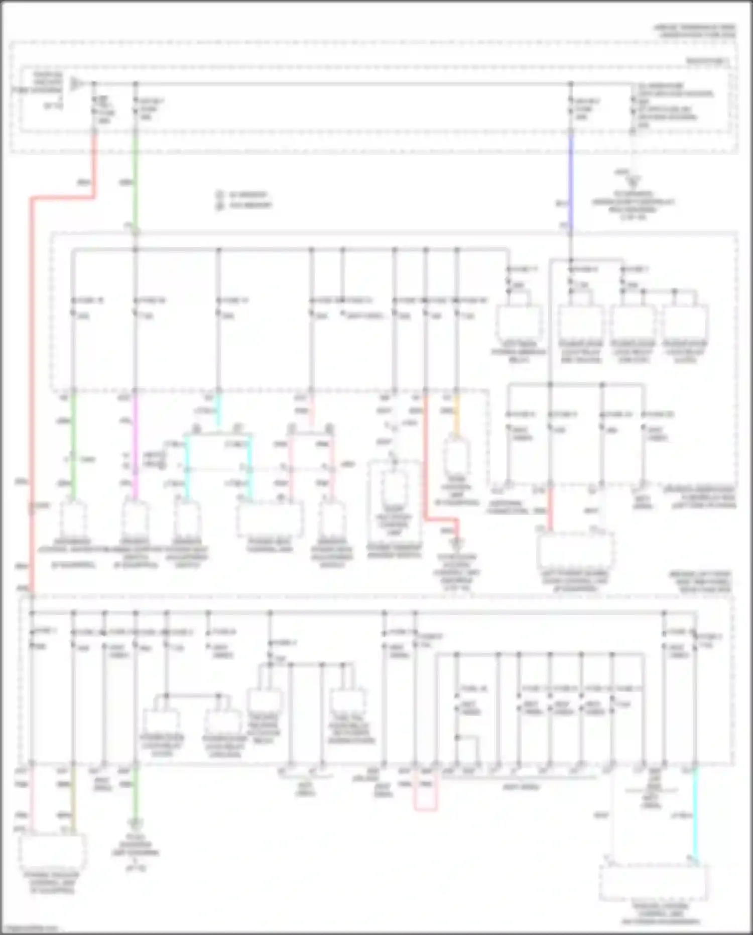 Wiring diagram w/ memory w/o memory for Honda Odyssey V (2013-2017) (8 of 9)