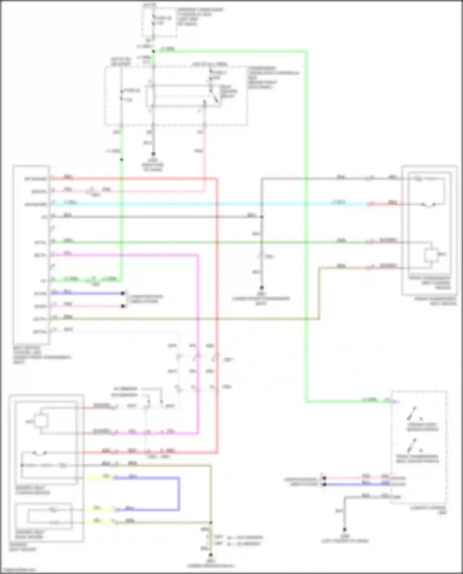 Wiring diagram w/o memory w/ memory for Honda Odyssey V (2013-2017) (6 of 6)