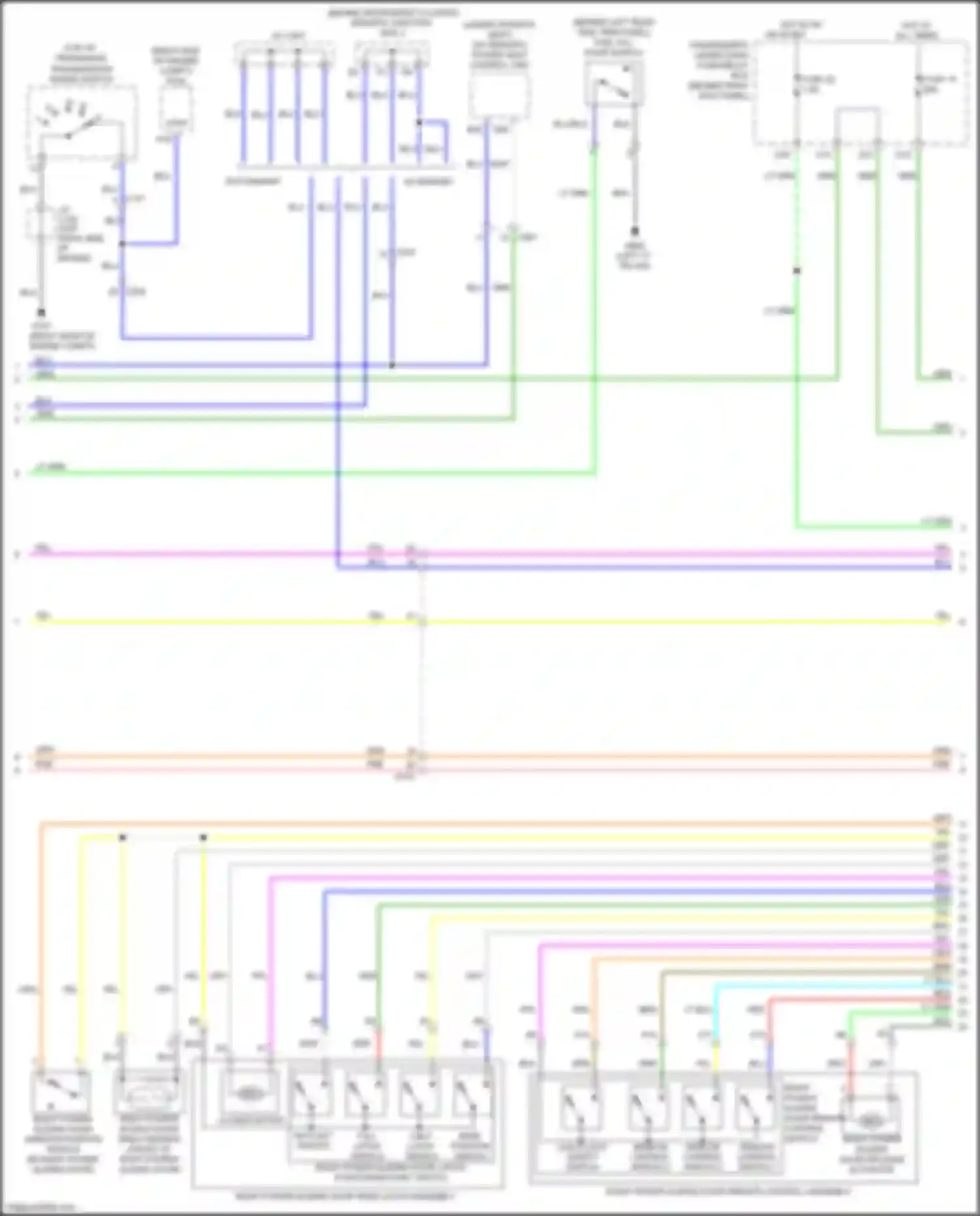 Wiring diagram w/o memory for Honda Odyssey V (2013-2017) (6 of 19)