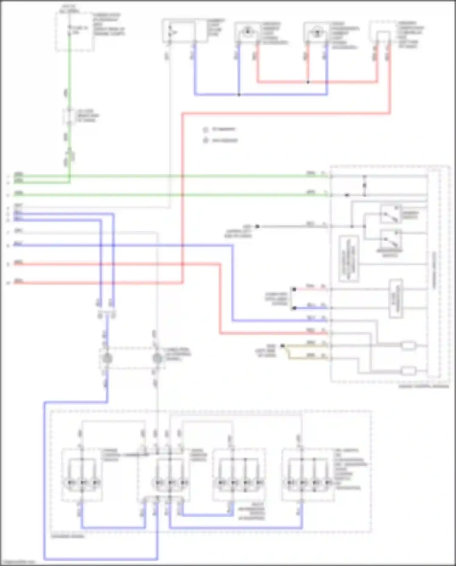 Wiring diagram w/o navigation for Honda Odyssey V (2013-2017) (4 of 6)