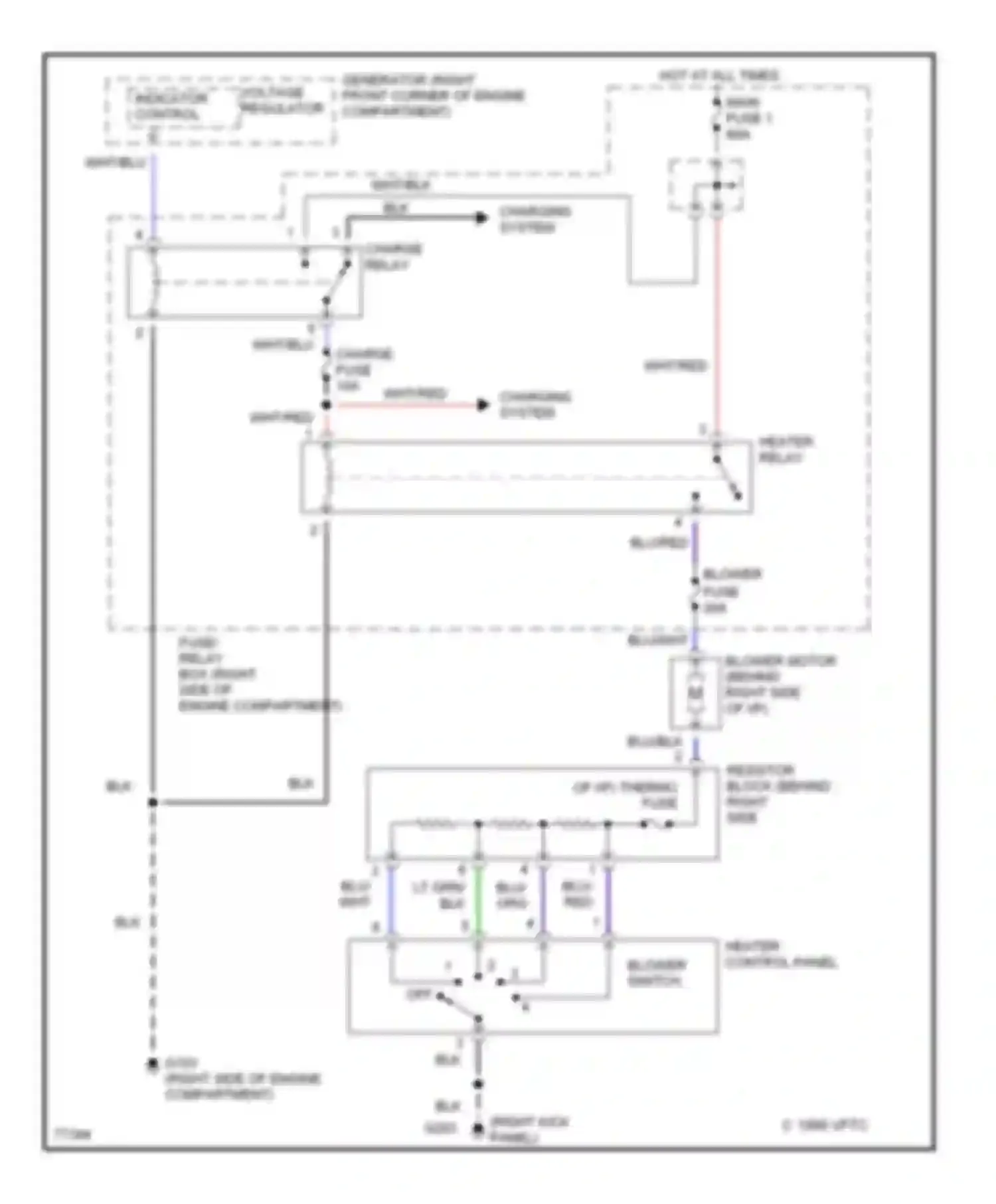 Passport Honda I (1993-1997): Heater circuit, late production