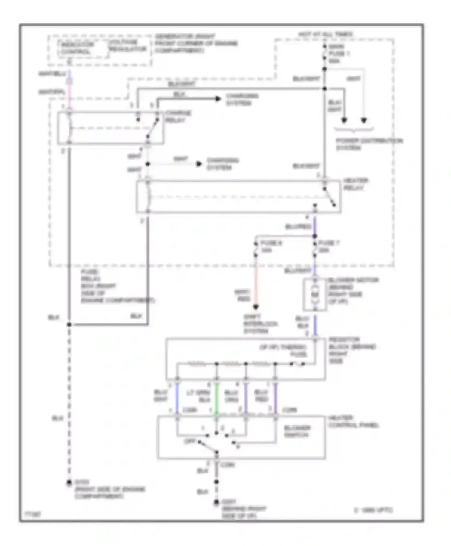 Passport Honda I (1993-1997): Heater circuit, early production