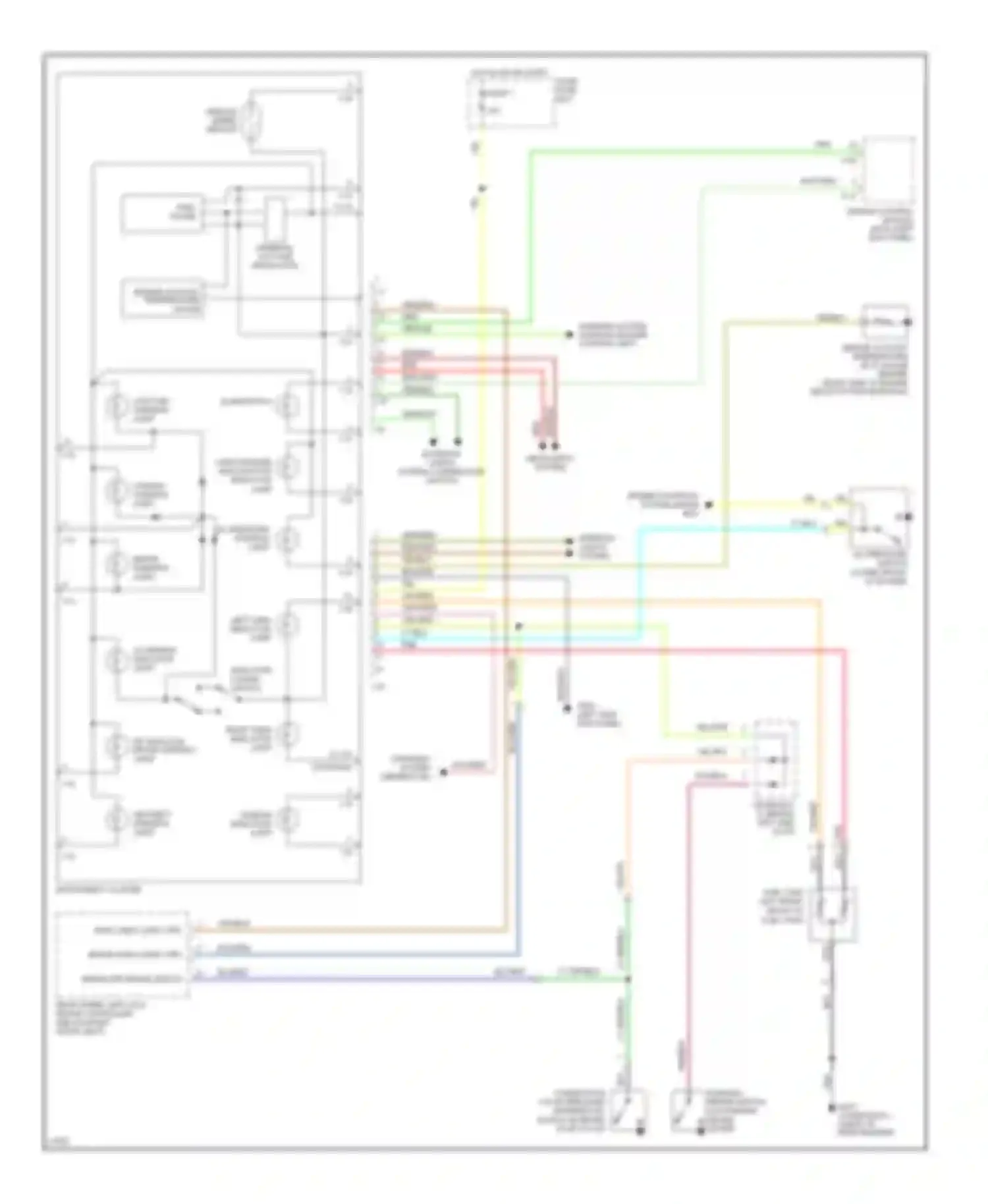 Passport Honda I (1993-1997): 2.6l, instrument cluster circuit, early production