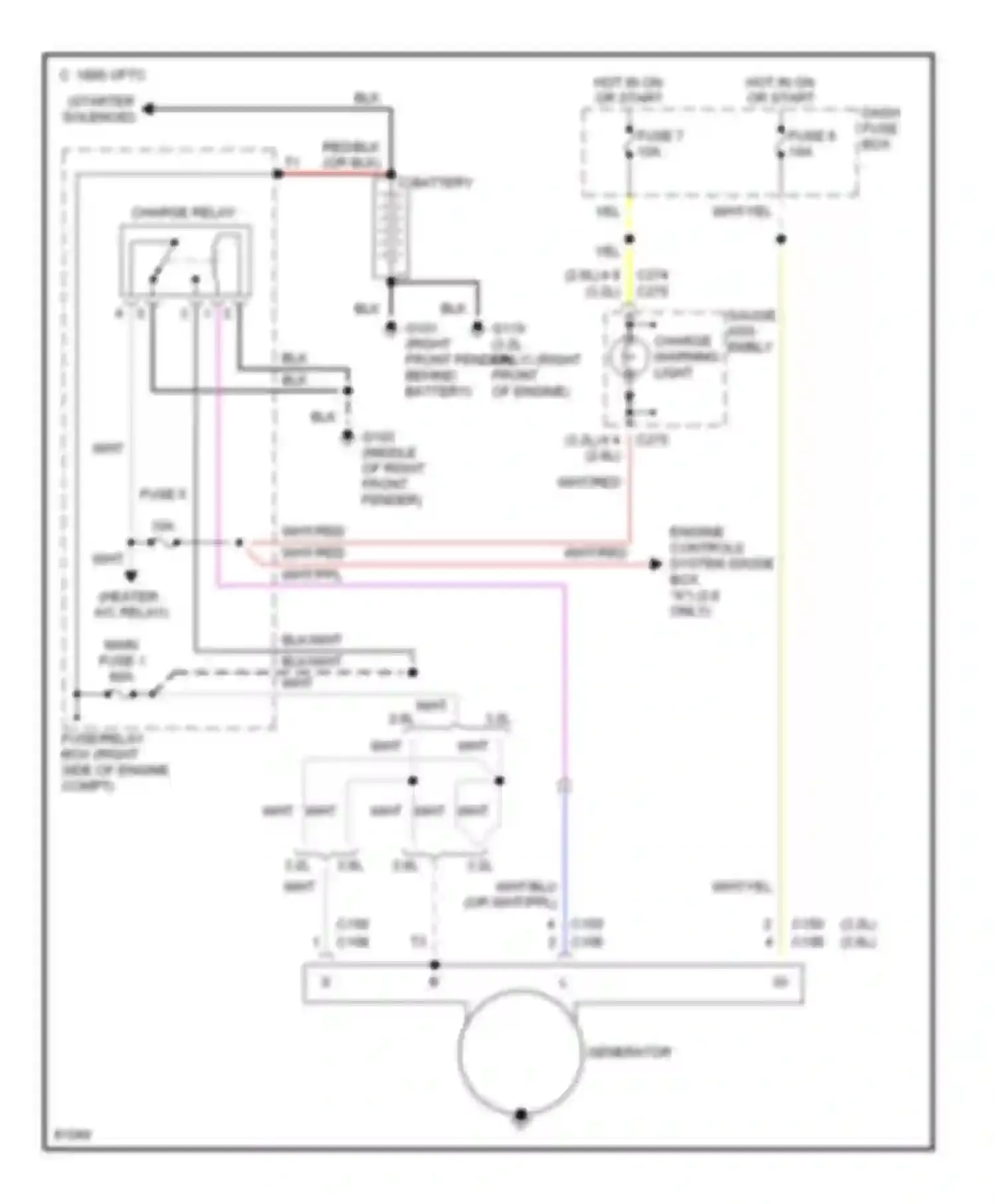 Passport Honda I (1993-1997): Charging circuit, early production