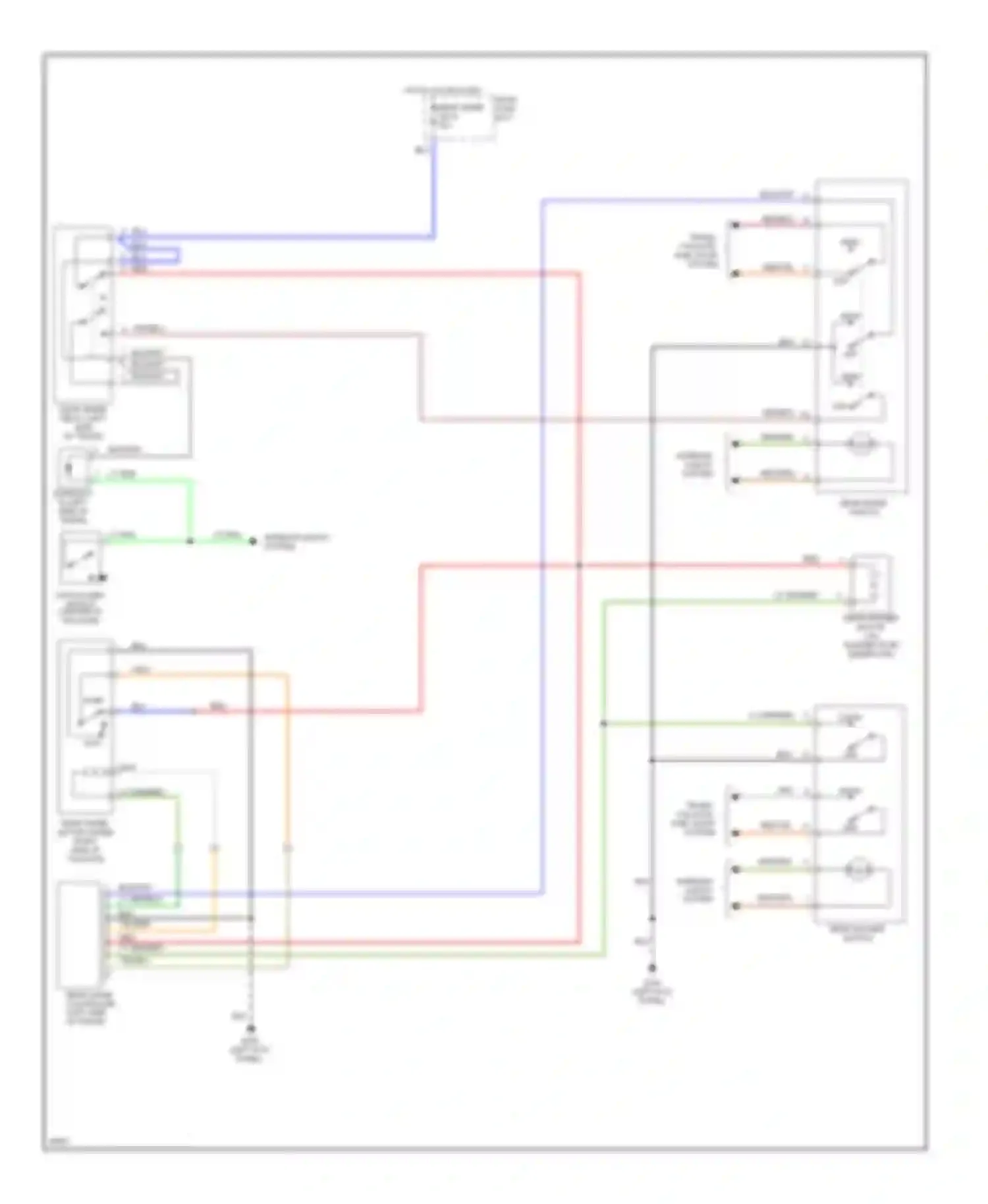 Passport Honda I (1993-1997): Rear washer/wiper circuit, late production