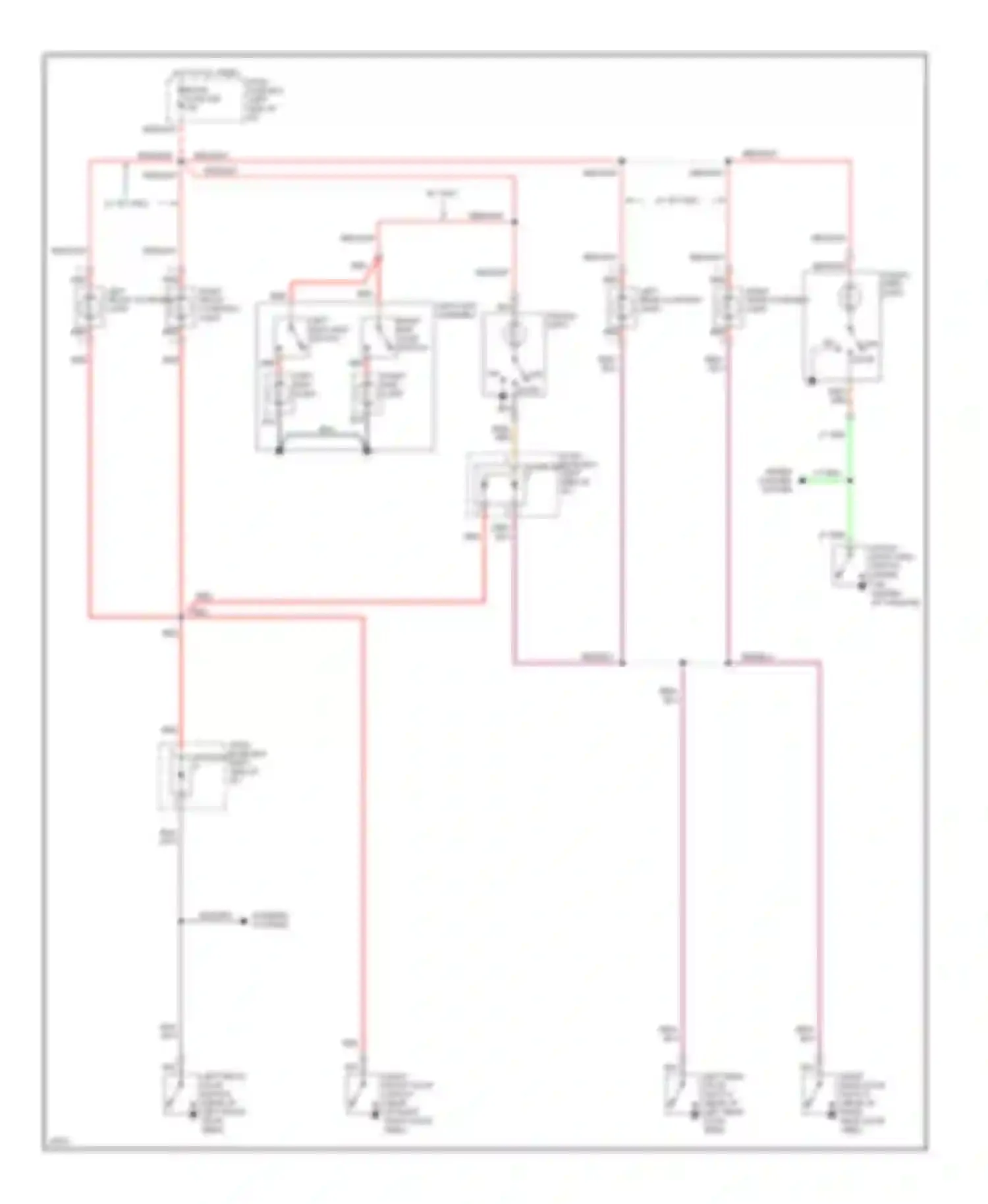 Wiring diagram ceiling light for Honda Passport I (1993-1997) (1 of 2)