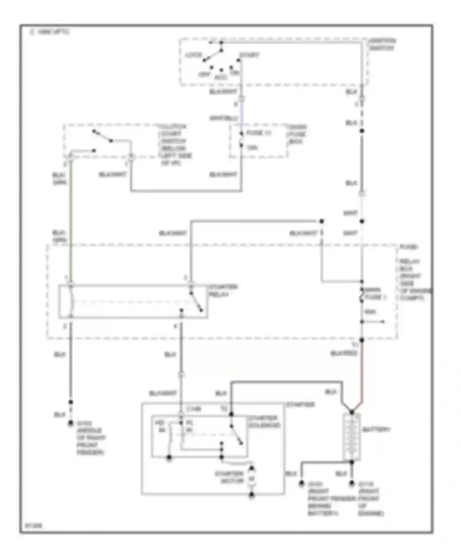 Wiring diagram fuse 11 for Honda Passport I (1993-1997) (2 of 6)