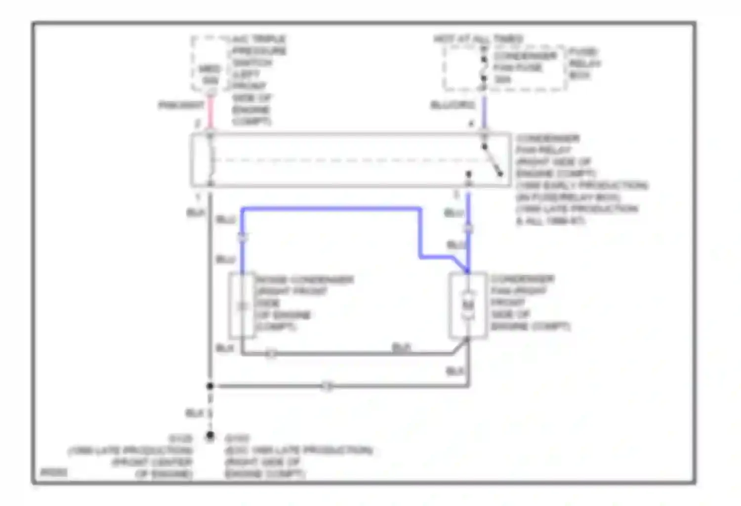 Wiring diagram fuse/ relay box for Honda Passport I (1993-1997) (3 of 19)