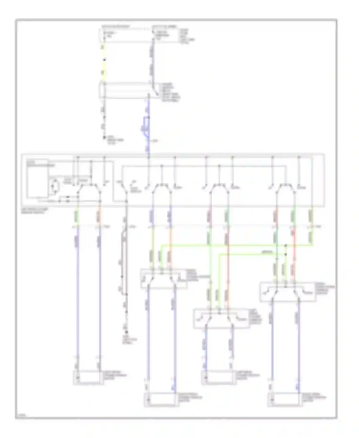 Wiring diagram right front power window switch for Honda Passport I (1993-1997) (1 of 1)