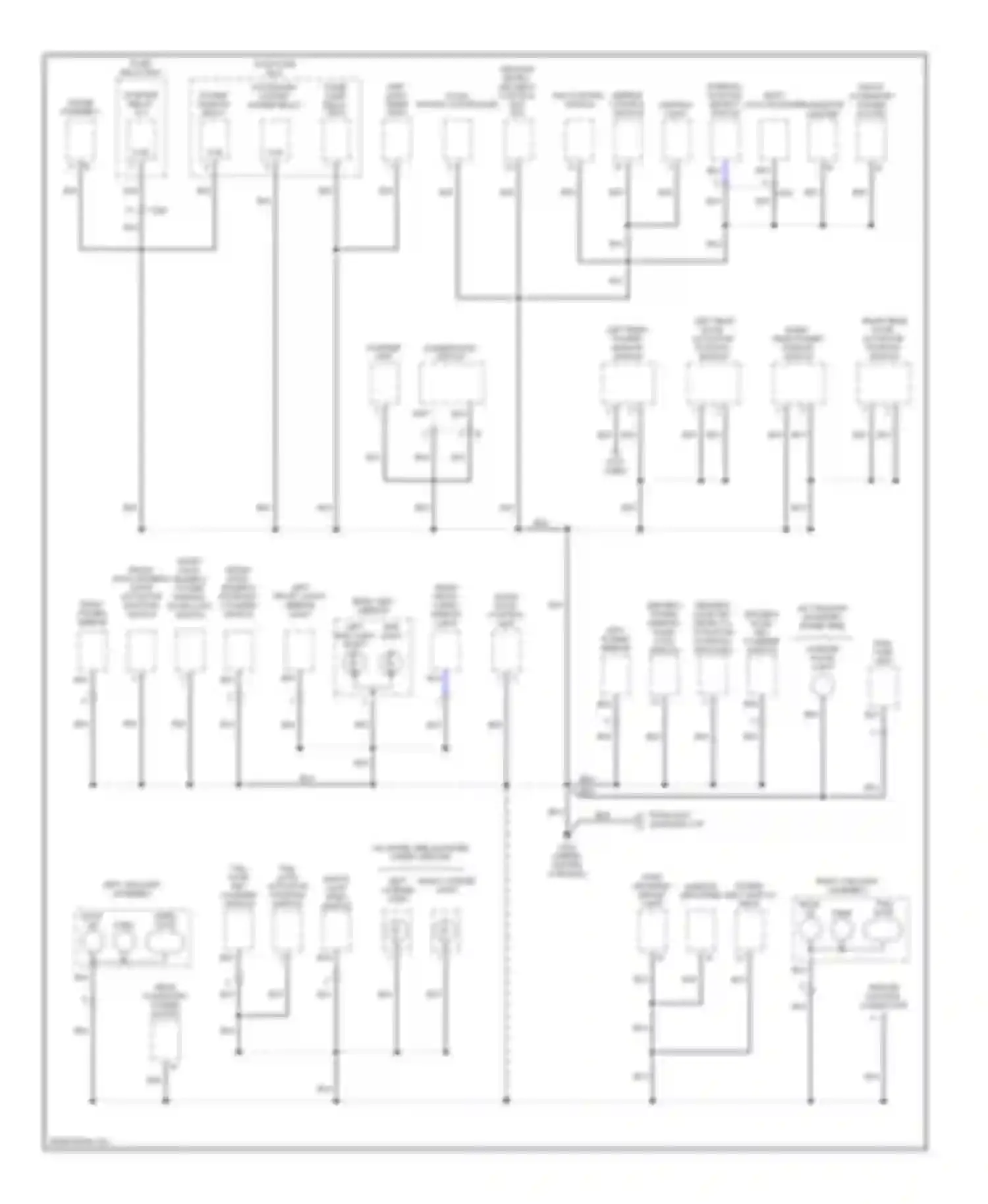 Wiring diagram front pass- enger's power window, door lock switch for Honda Passport II (1997-2002) (1 of 1)