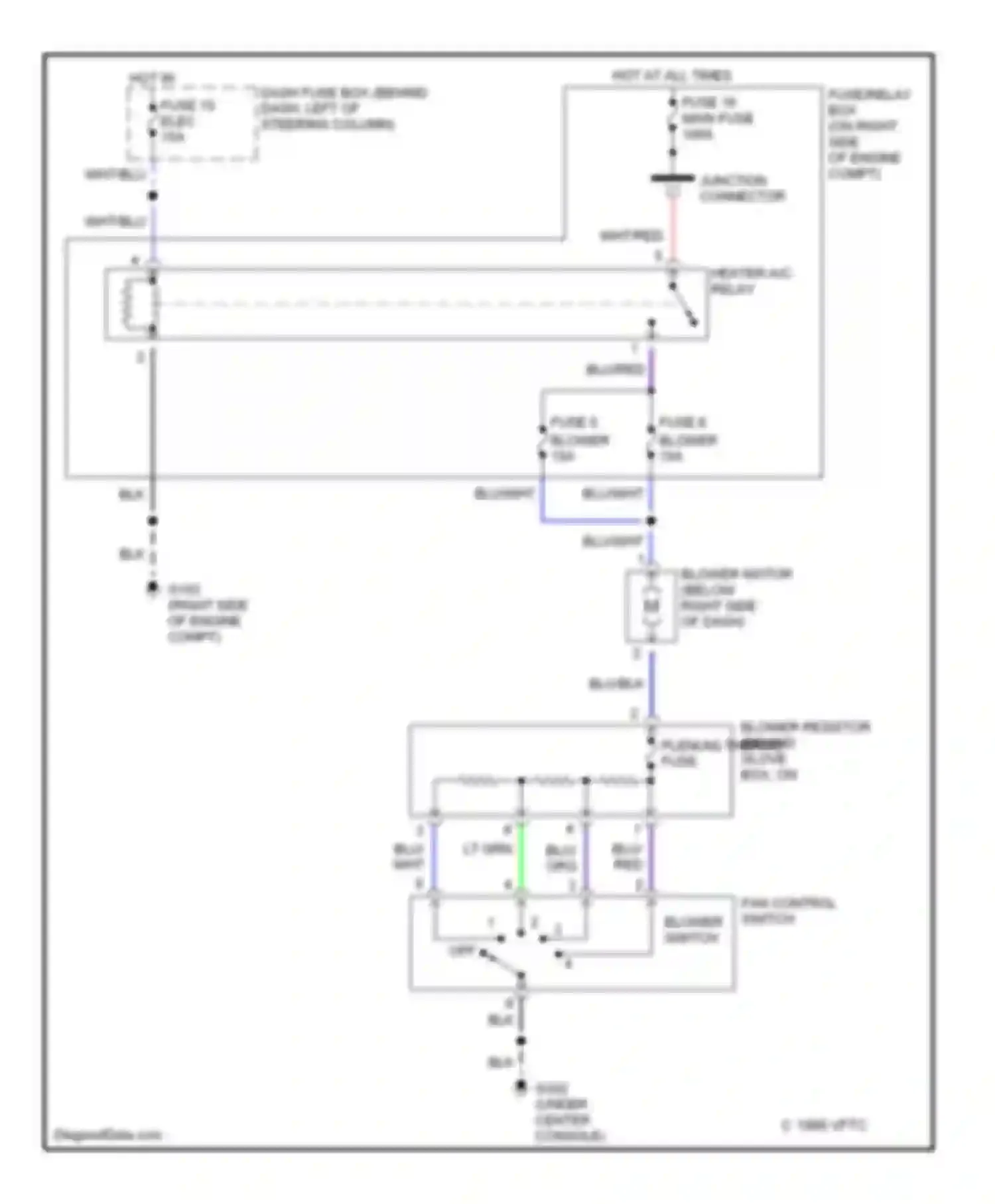 Wiring diagram hot at all times for Honda Passport II (1997-2002) (8 of 24)