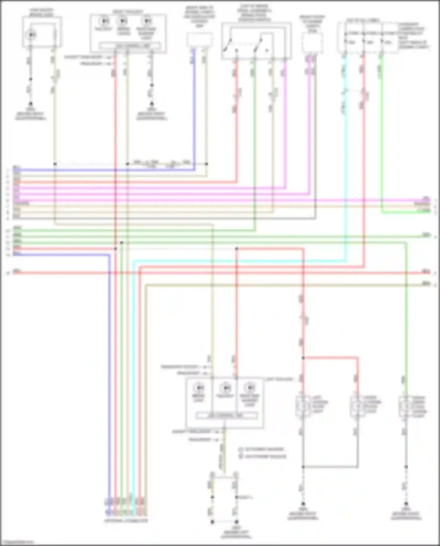 Passport Honda III facelift (2021-2024): Exterior lamps circuit (2 of 3)