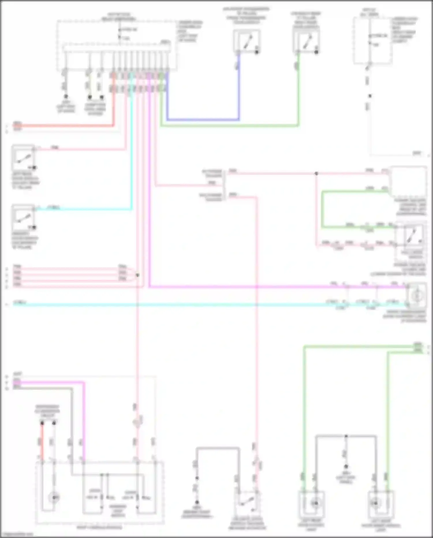 Passport Honda III facelift (2021-2024): Courtesy lamps circuit (2 of 3)