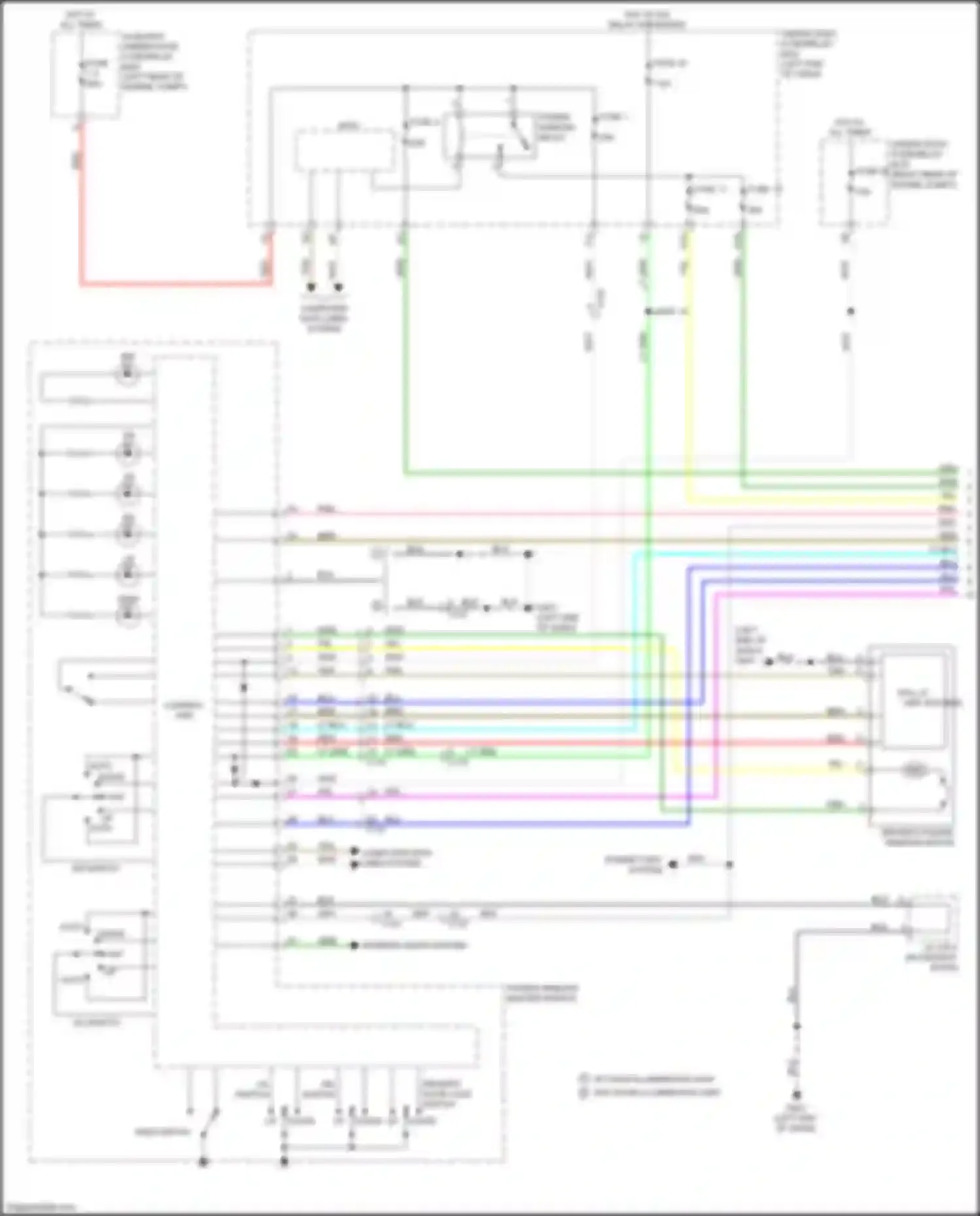 Passport Honda III facelift (2021-2024): Power windows circuit (1 of 2)