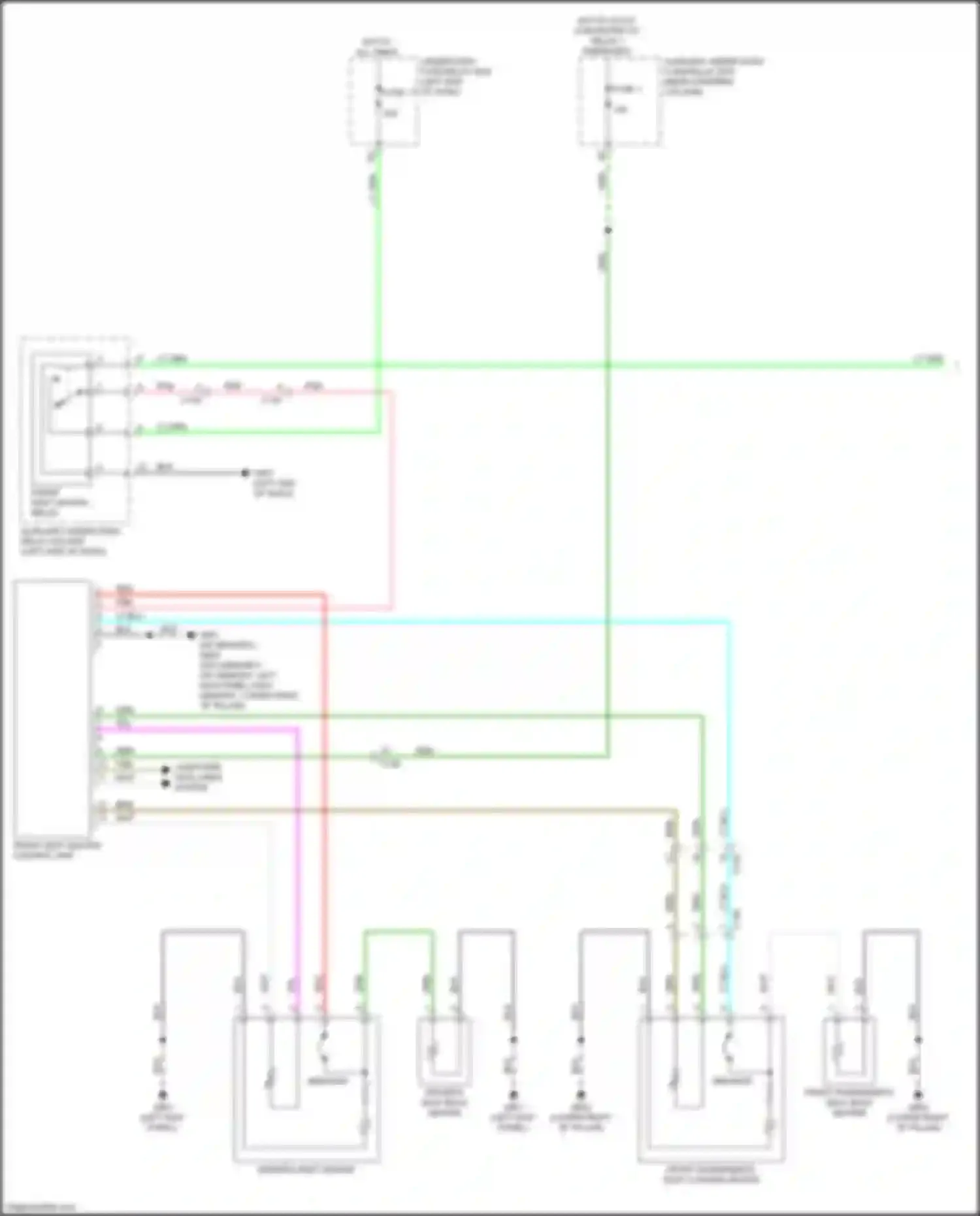 Wiring diagram front passenger's seat back heater for Honda Passport III facelift (2021-2024) (1 of 3)