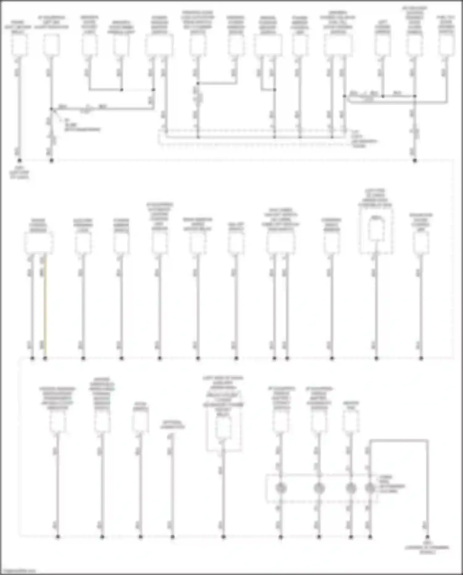 Wiring diagram hazard warning switch/front passenger's air bag cutoff indicator for Honda Passport III facelift (2021-2024) (1 of 3)