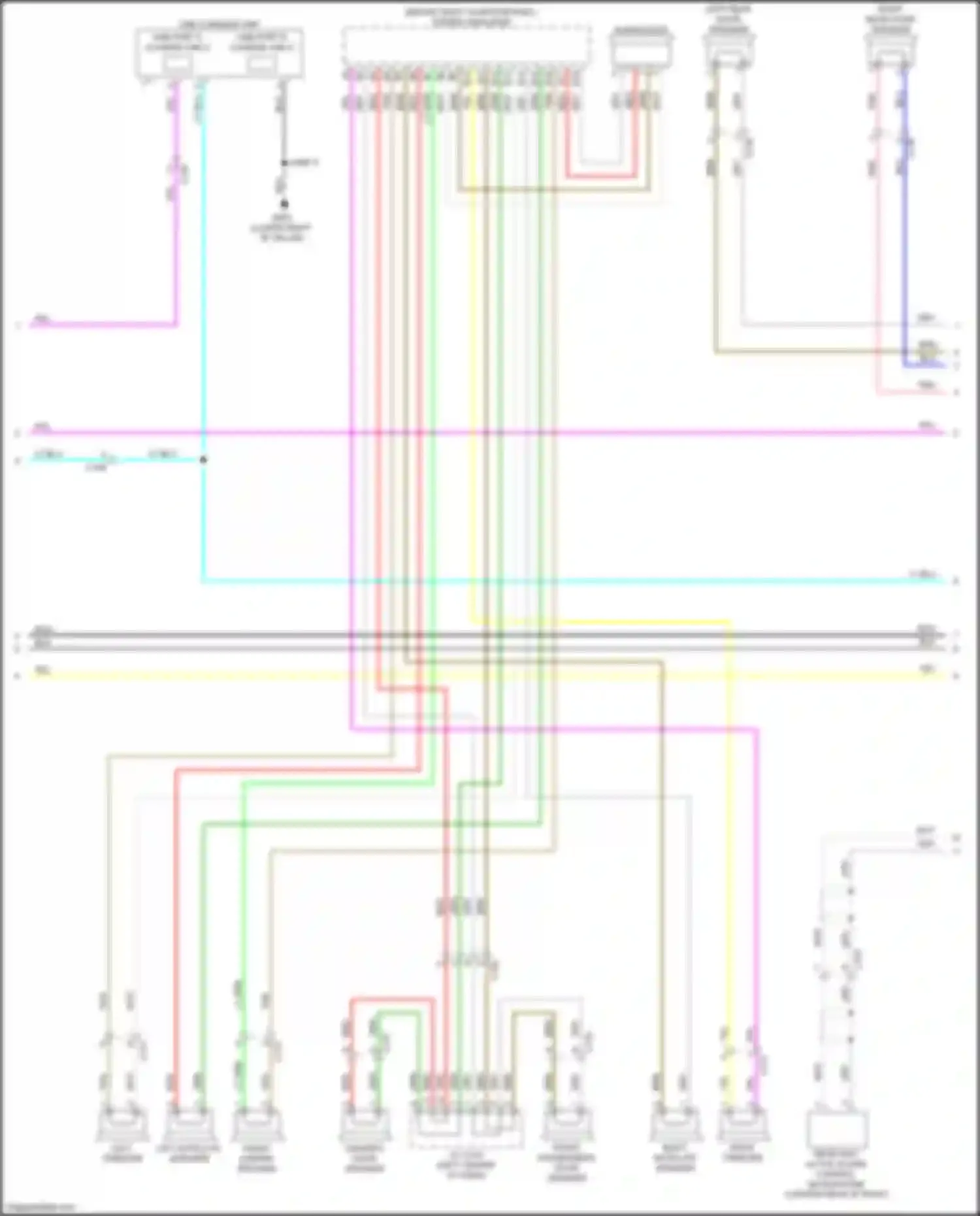 Wiring diagram rear anc/ active sound control microphone for Honda Passport III facelift (2021-2024) (1 of 5)