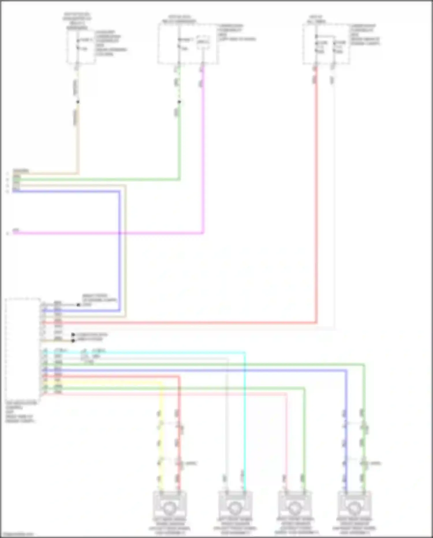 Wiring diagram right front wheel speed sensor for Honda Passport III facelift (2021-2024) (2 of 2)