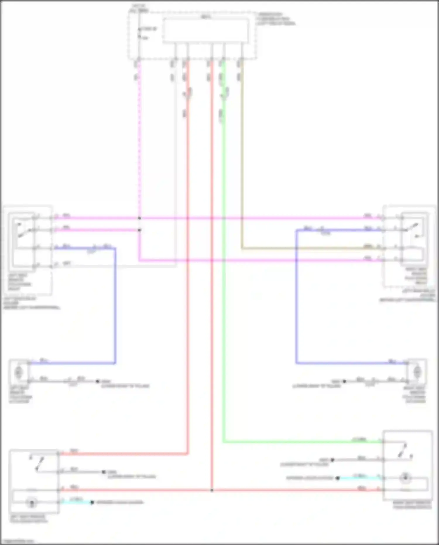 Wiring diagram right seat remote fold down switch for Honda Passport III facelift (2021-2024) (3 of 4)