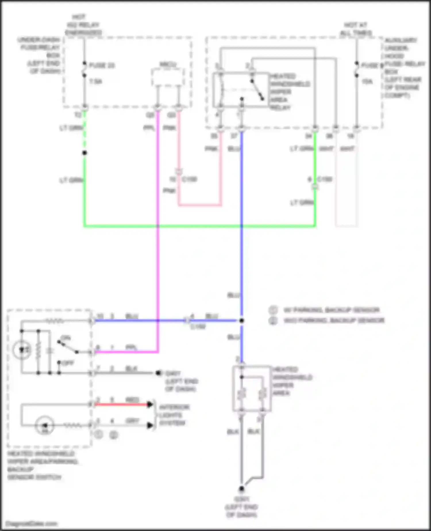 Wiring diagram w/o parking, backup sensor for Honda Passport III facelift (2021-2024) (1 of 1)