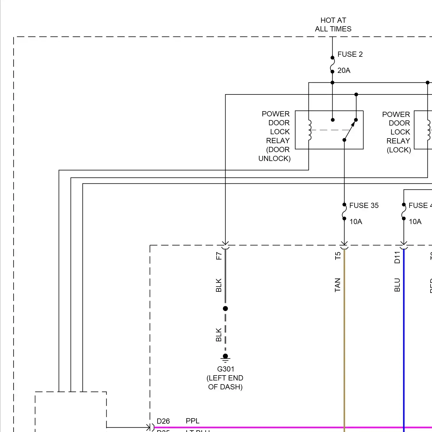 demo - Power door locks circuit (1 of 7) Power door locks circuit (1 of 7)
