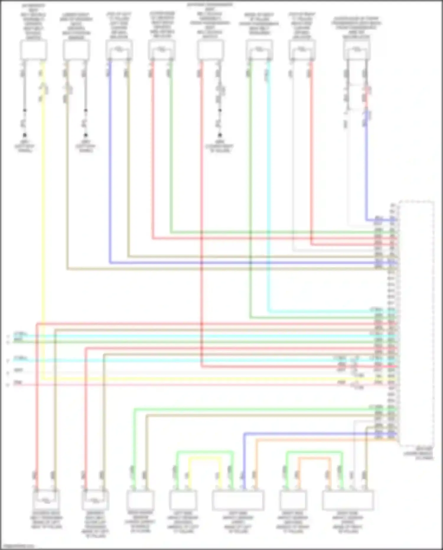 Wiring diagram driver's side air bag inflator for Honda Passport III (2019-2021) (1 of 1)