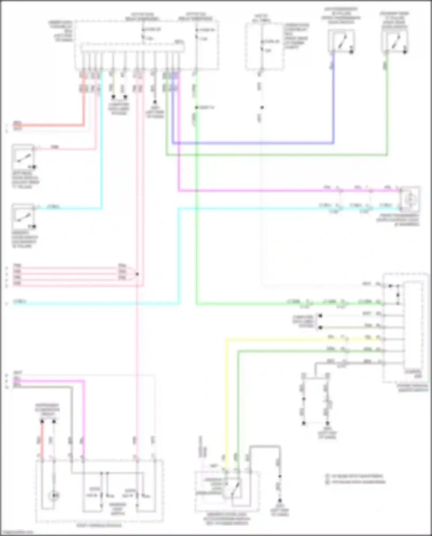 Wiring diagram front passenger's door switch for Honda Passport III (2019-2021) (4 of 7)