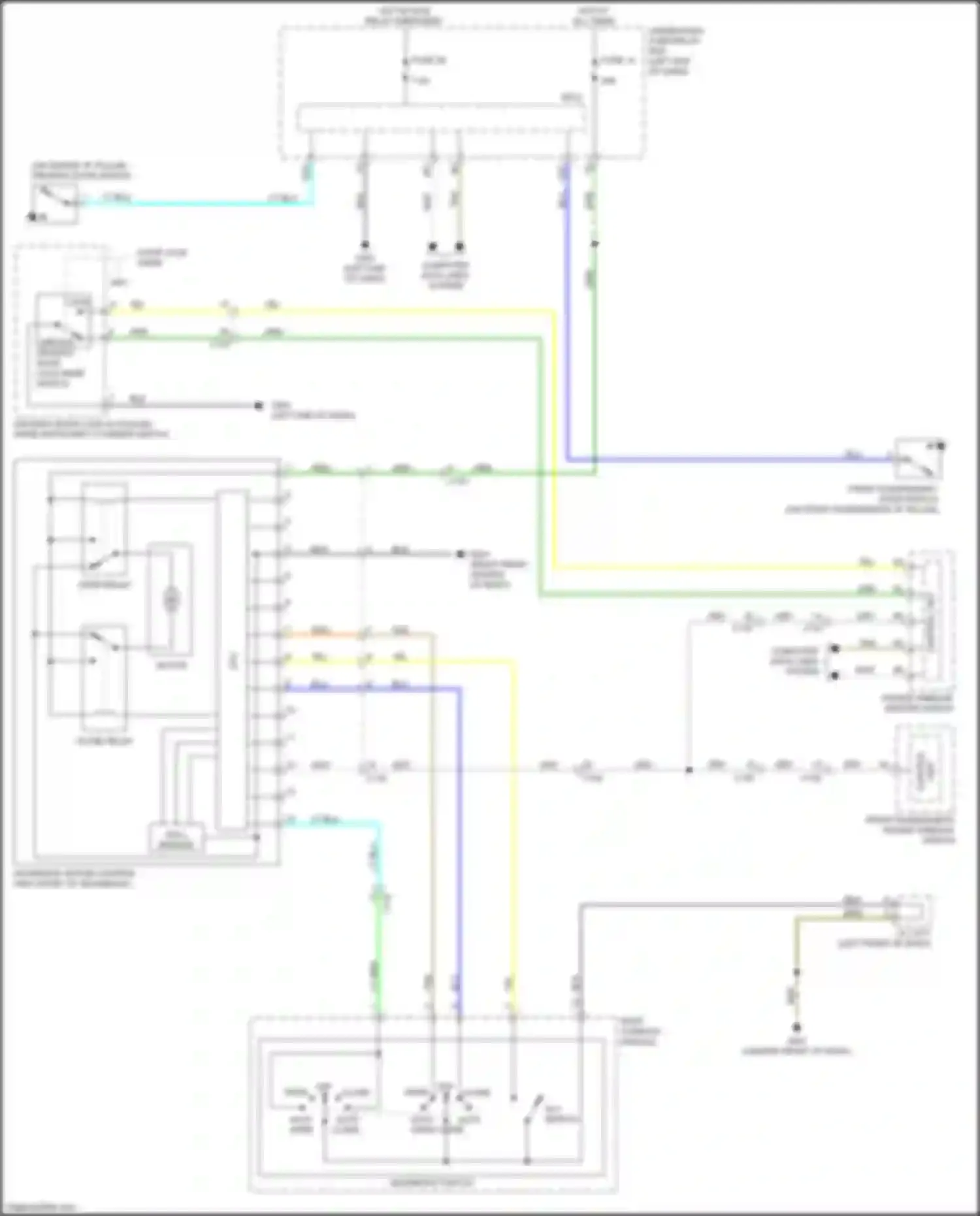Wiring diagram front passenger's power window switch for Honda Passport III (2019-2021) (8 of 9)