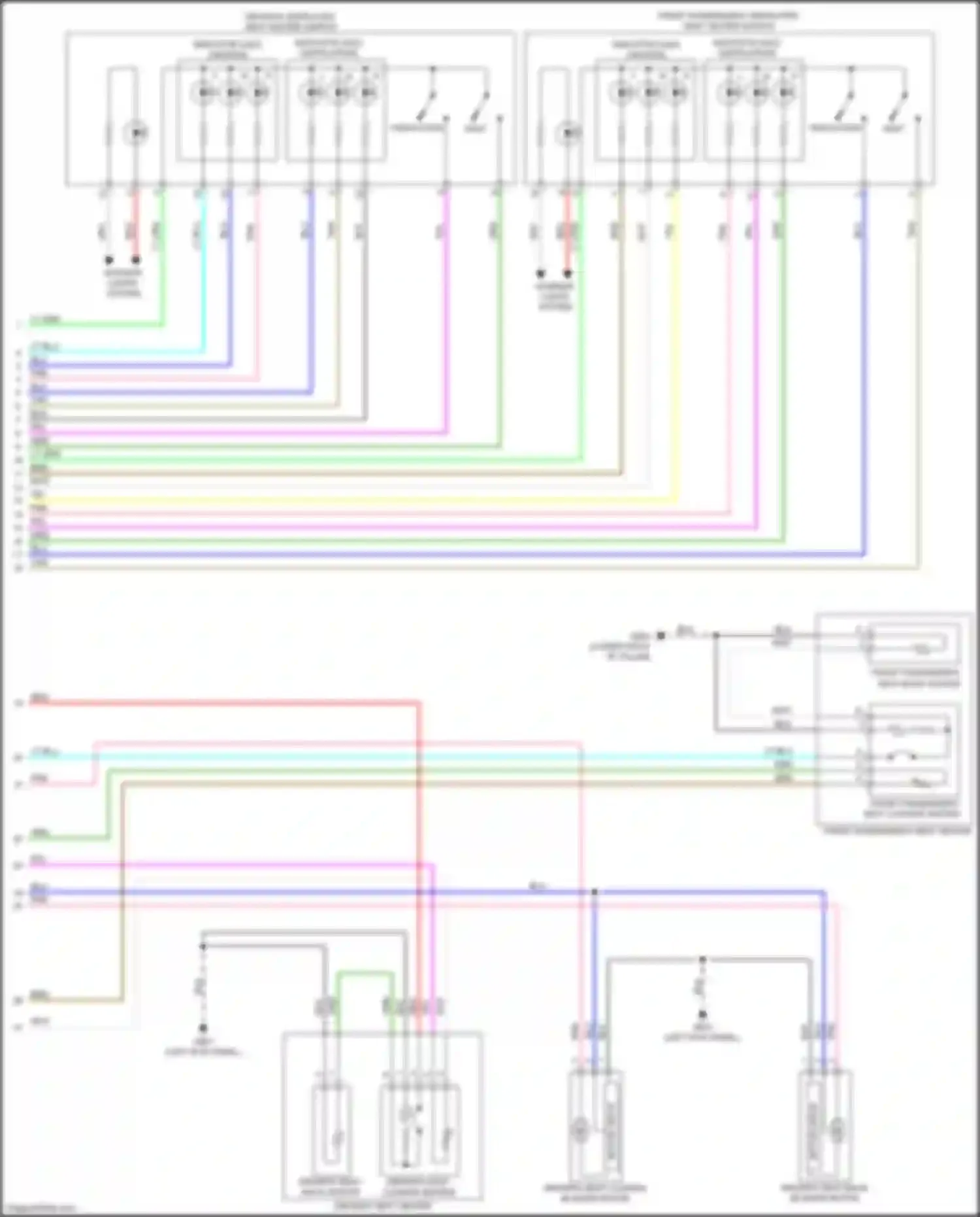 Wiring diagram front passenger's ventilated seat heater switch for Honda Passport III (2019-2021) (1 of 2)