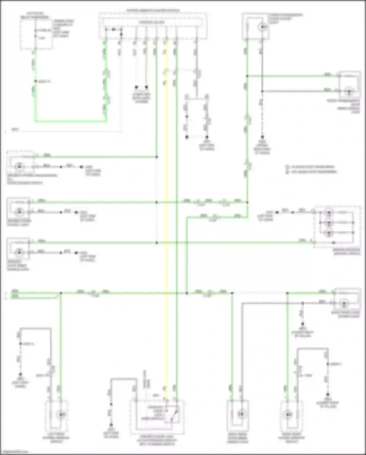 Wiring diagram left rear power window switch for Honda Passport III (2019-2021) (1 of 3)