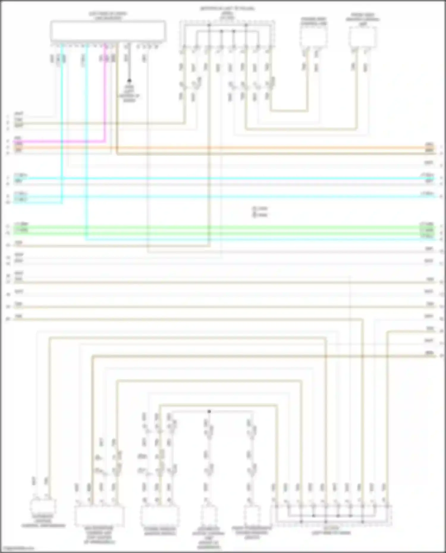 Wiring diagram moonroof motor/ control unit for Honda Passport III (2019-2021) (1 of 4)