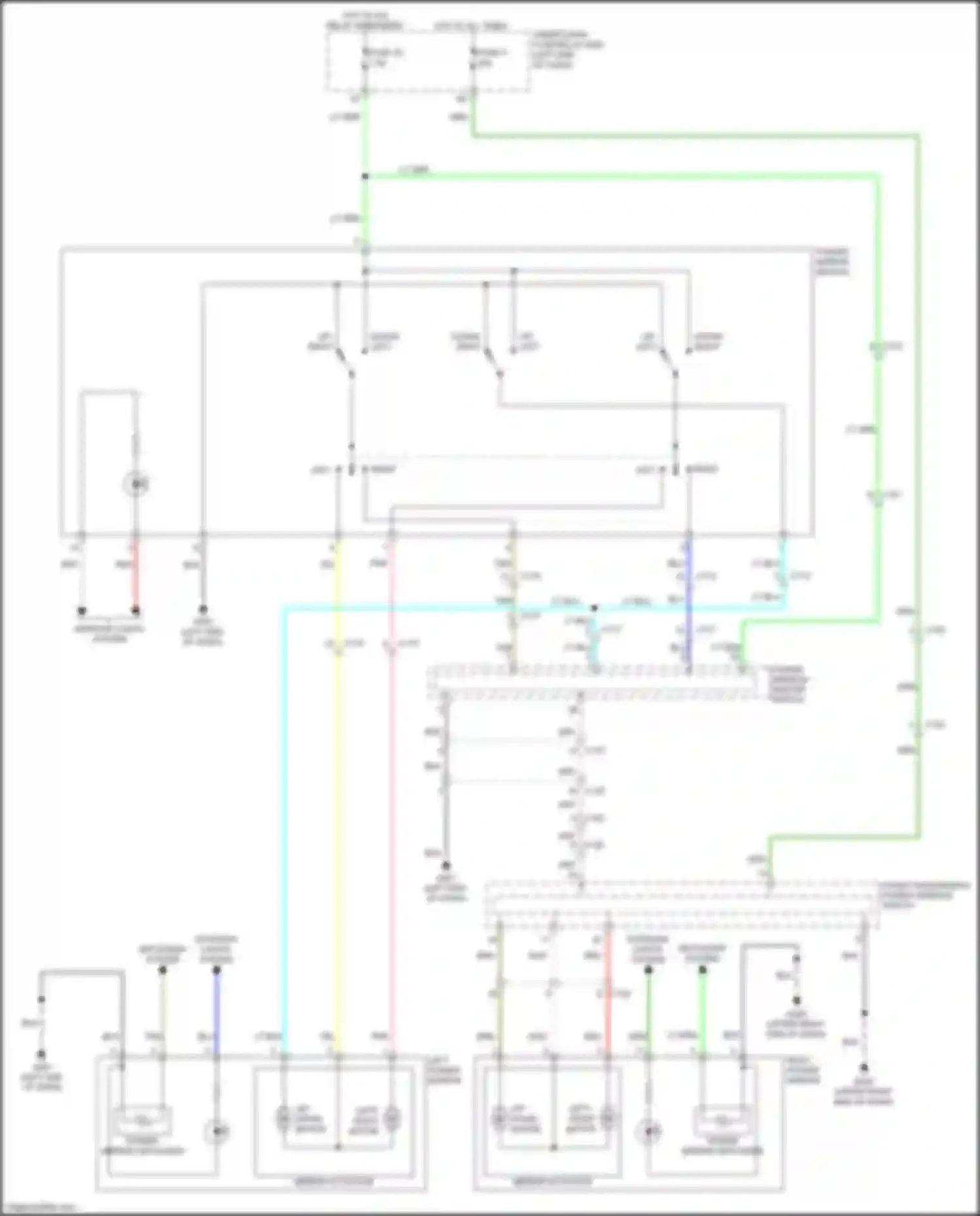 Wiring diagram power mirror defogger for Honda Passport III (2019-2021) (2 of 2)