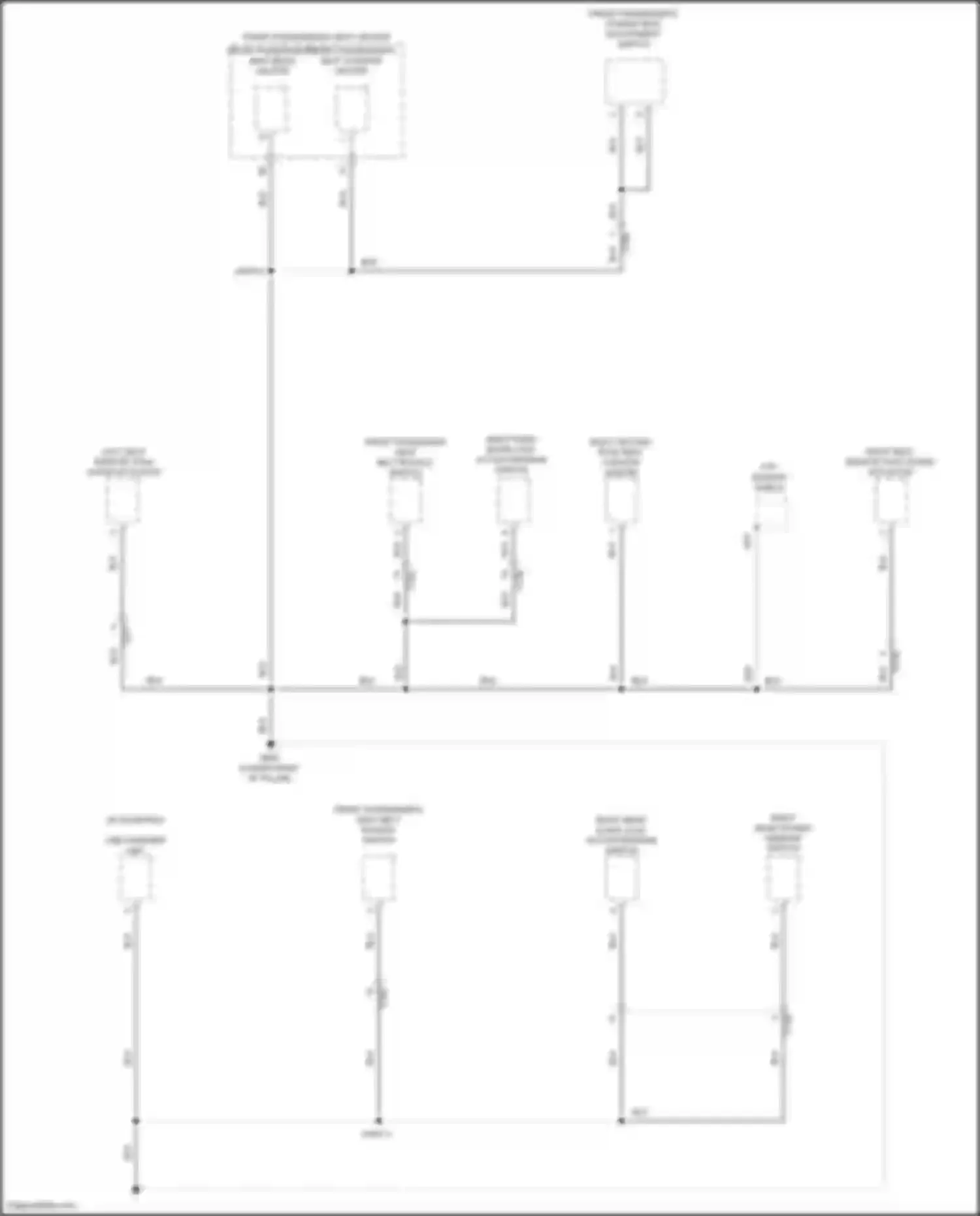 Wiring diagram right seat remote fold down actuator for Honda Passport III (2019-2021) (2 of 2)